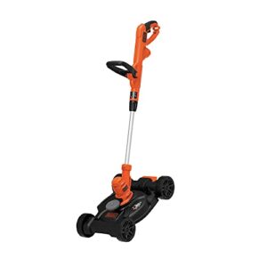 BLACK+DECKER 3-in-1 Corded Lawn Mower, String Trimmer & Edger, 12-Inch (BESTA512CM)