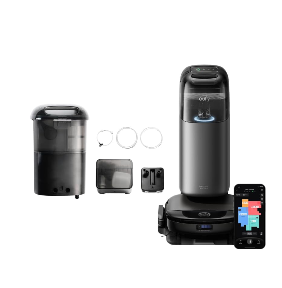 eufy Omni S1 Pro Robot Vacuum and Mop, 8000Pa Suction, Self-Emptying & Mop Washing, HydroJet Ozone Cleaning, Smart Obstacle Avoidance, All-in-One Station - Image 2