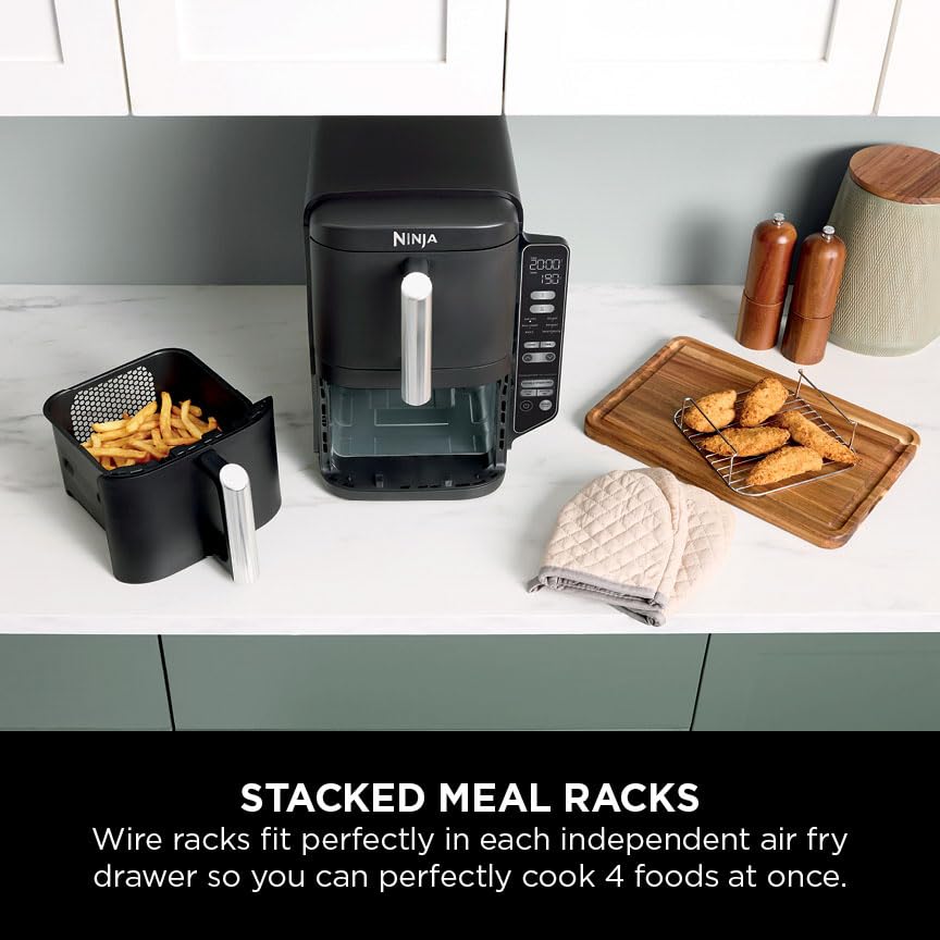 Ninja SL300UK Double Stack Air Fryer - Vertical Dual Zone, 7.6L, 2 Drawers & Racks, 6 Cooking Functions, Space Saving Design, Black - Image 17