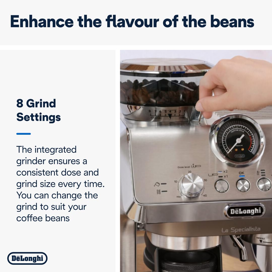 De’Longhi La Specialista Metal EC9155.MB – Barista-Style Pump Espresso & Cappuccino Machine with Sensor Grinder, 1450 W, Metal Black - Image 34