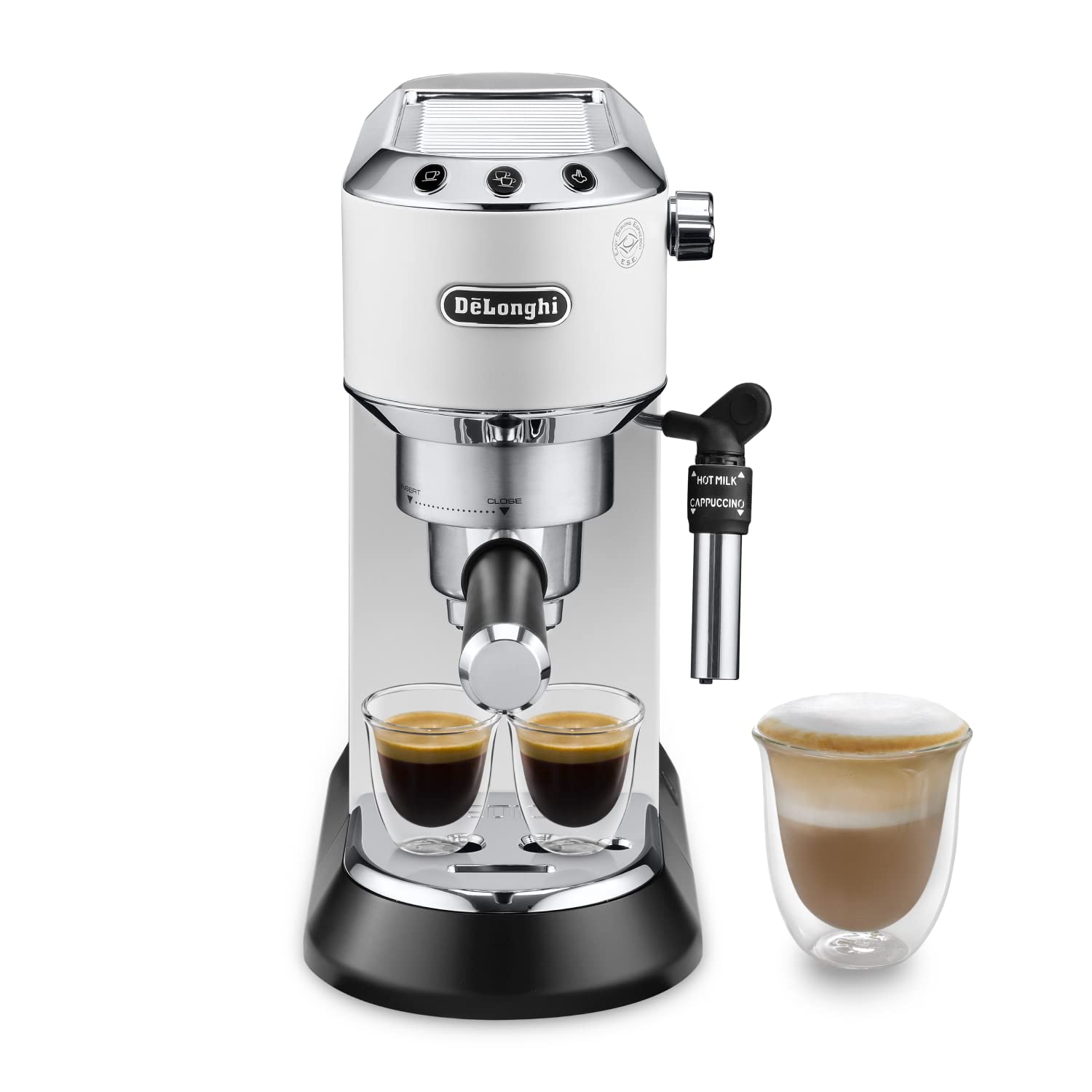 De'Longhi Dedica Style EC685.M Espresso Machine – Slim 15 cm Design, Milk Frother, 15-Bar Pressure, 1L Water Tank, Compatible with Ground Coffee & ESE Pods, Stainless Steel - Image 3