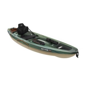 Pelican Sentinel 100X 9′6″ Sit-On-Top Fishing Kayak – Lightweight HDPE Angler Kayak with ERGOLounge™ Seating & ExoPak™ Storage (Forest Mist)