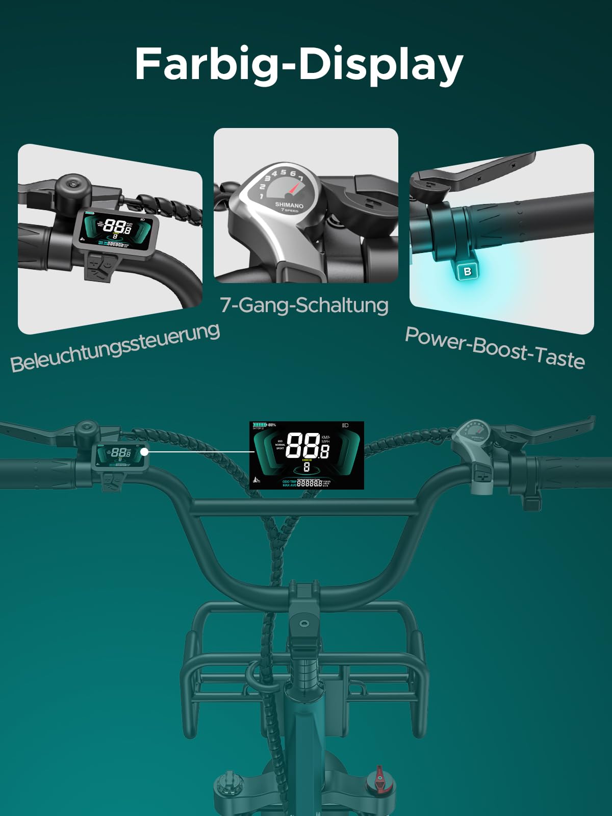 ENGWE L20 BOOST 20″ / 508 mm Fat-Tyre E-Bike – 250 W Motor, 48 V 13 Ah Battery, 75 Nm Torque, 150 km / 93 mi Range - Image 15