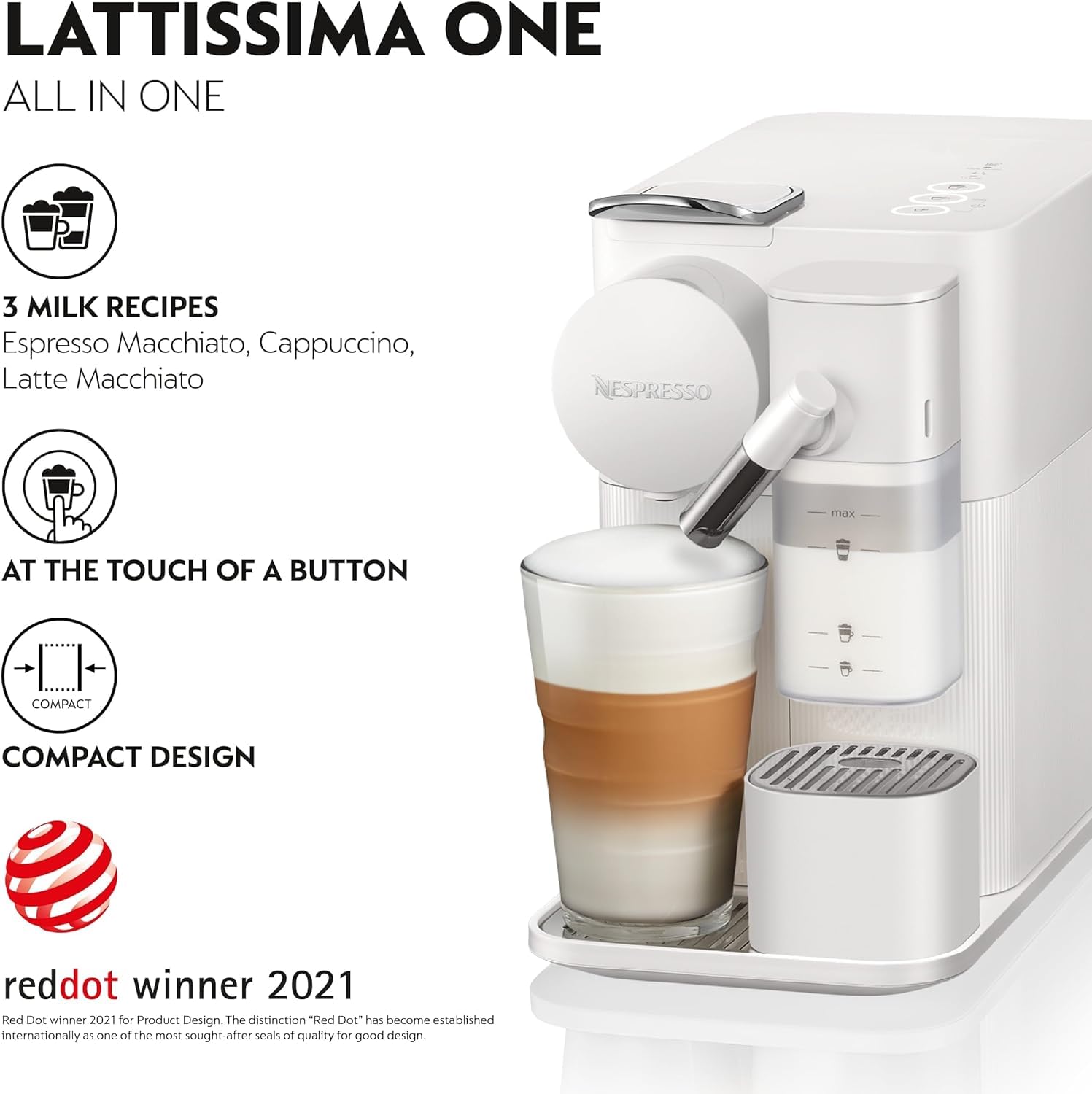 De’Longhi Lattissima One Evo EN510.B – Single-Serve Capsule Coffee Machine with Fresh Milk System, 19-Bar Pump & 3 One-Touch Recipes (Black) - Image 13
