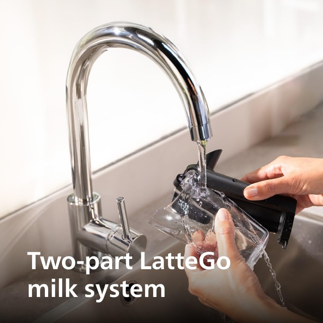 Philips 5500 Series EP5546/70 – Fully Automatic Espresso Machine with LatteGo, SilentBrew, QuickStart & 20 Hot & Iced Beverages (Black/Silver) - Image 9