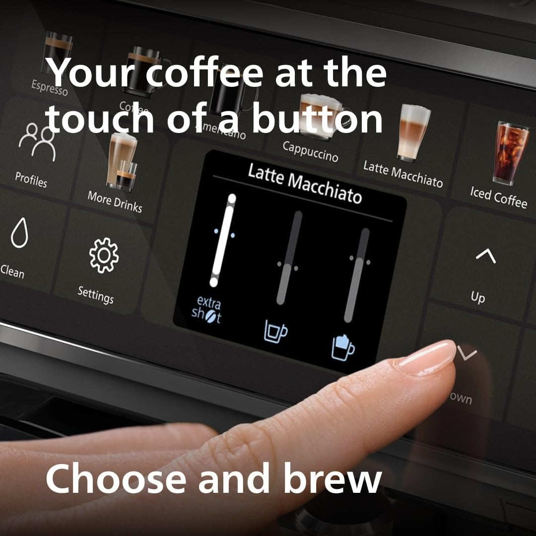 Philips 5500 Series EP5546/70 – Fully Automatic Espresso Machine with LatteGo, SilentBrew, QuickStart & 20 Hot & Iced Beverages (Black/Silver) - Image 6