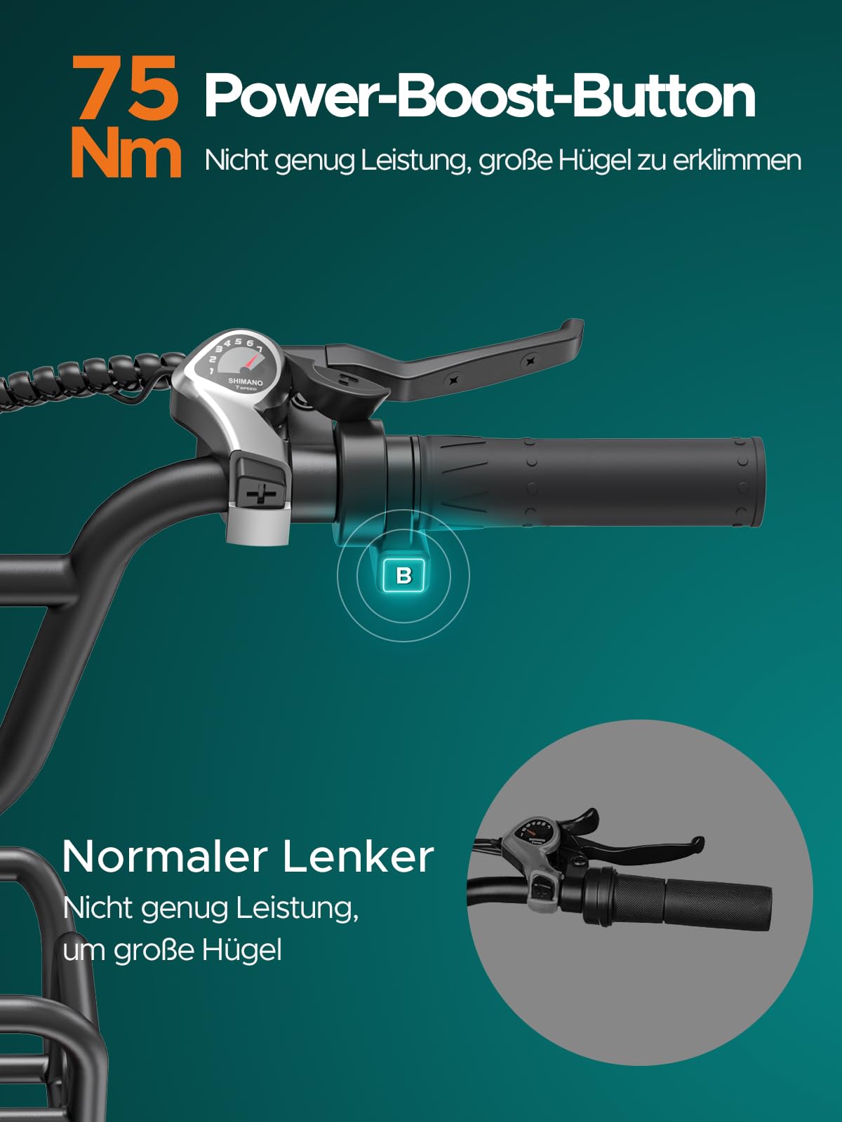 ENGWE L20 BOOST 20″ / 508 mm Fat-Tyre E-Bike – 250 W Motor, 48 V 13 Ah Battery, 75 Nm Torque, 150 km / 93 mi Range - Image 11