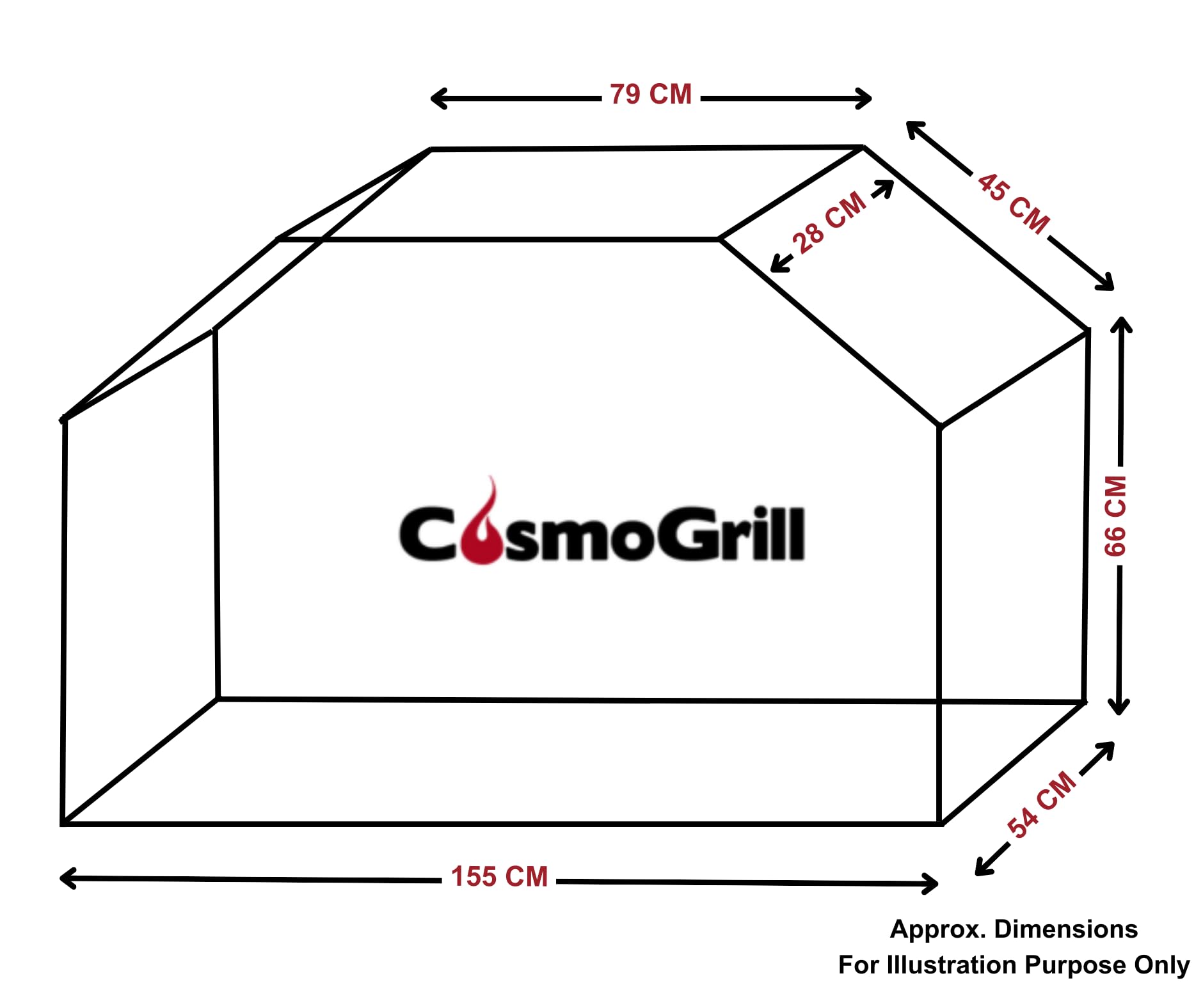 CosmoGrill Pro Deluxe 6+1 Gas Burner BBQ Grill – Large Outdoor Barbecue with Side Burner, Warming Rack, Thermometer & Weatherproof Cover – Black - Image 6
