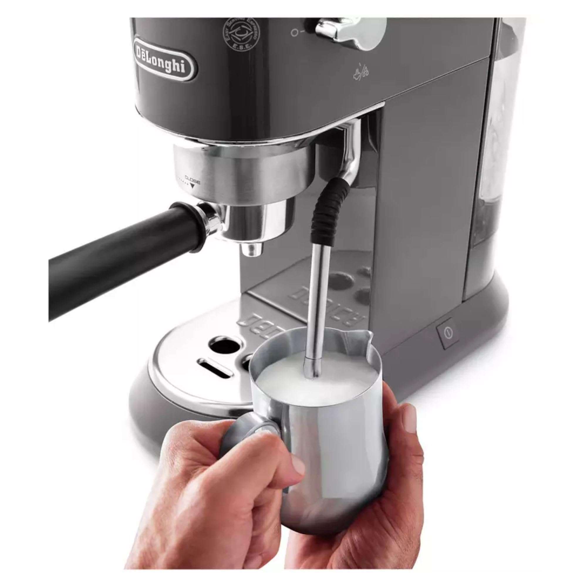 De'Longhi Dedica Style EC685.M Espresso Machine – Slim 15 cm Design, Milk Frother, 15-Bar Pressure, 1L Water Tank, Compatible with Ground Coffee & ESE Pods, Stainless Steel - Image 14