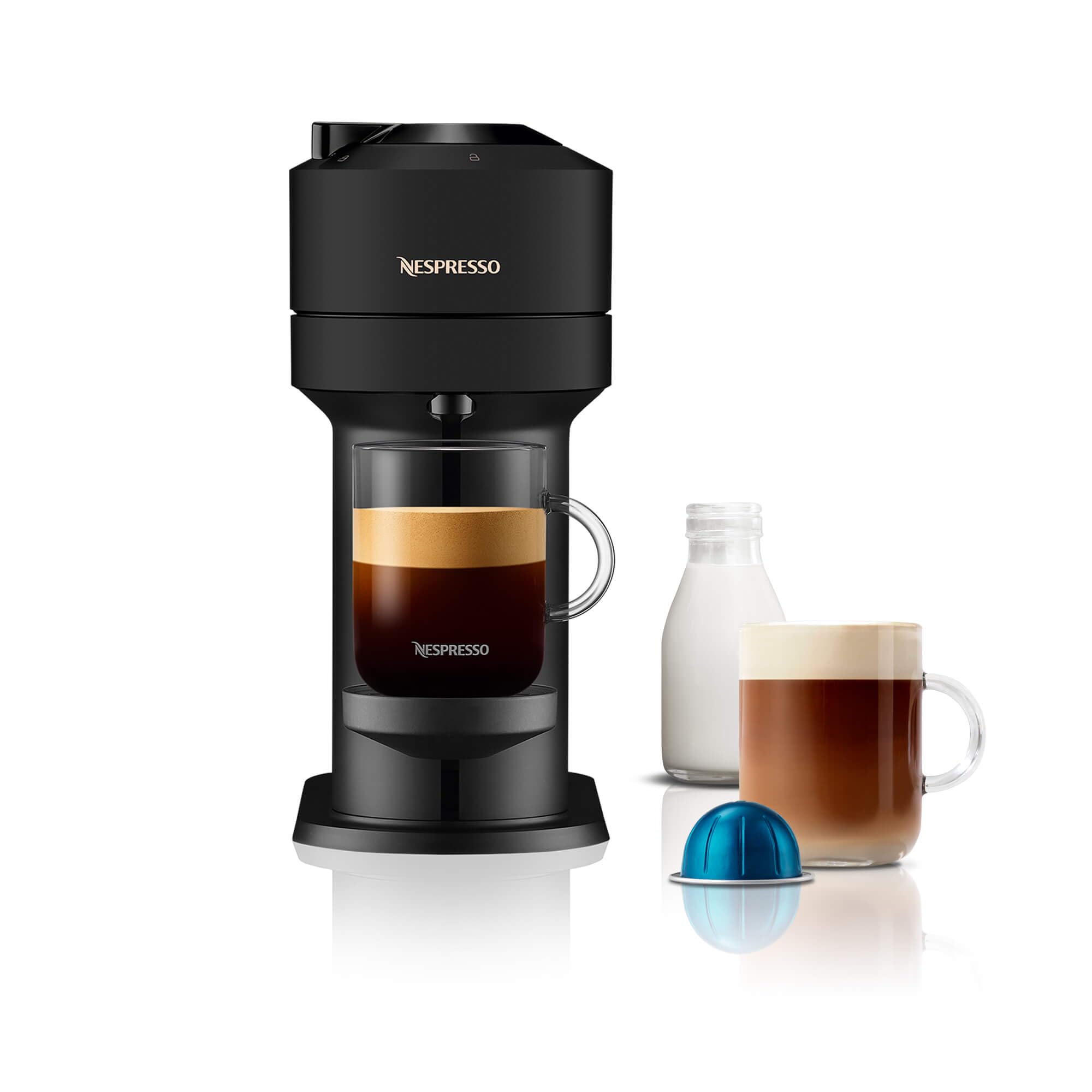 Nespresso Vertuo Next ENV120.BM – Capsule Coffee Maker (5 Sizes) with Centrifusion & Smart Connectivity, Matt Black