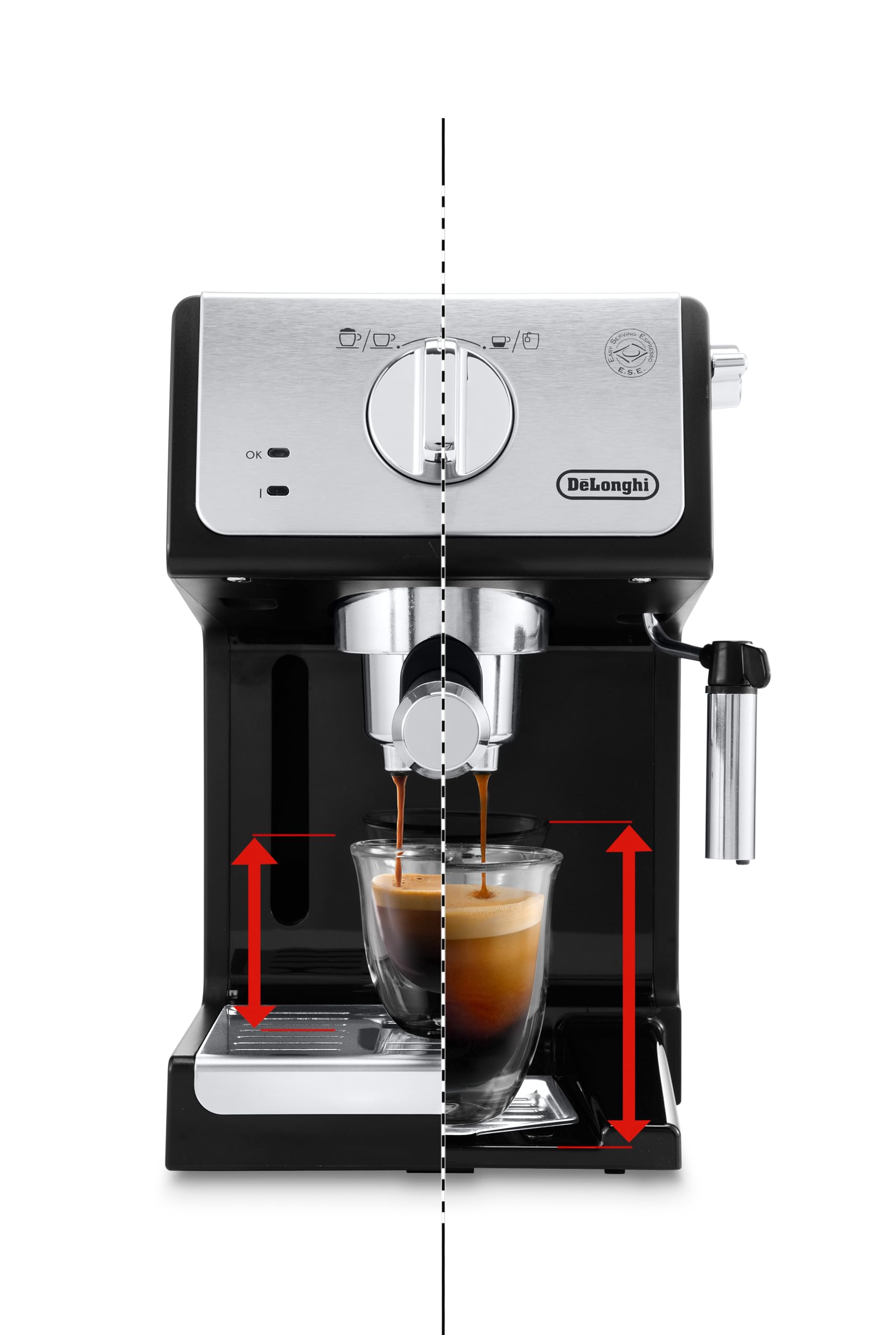 De’Longhi ECP35.31 Barista Pump Espresso Machine – Traditional Coffee & Cappuccino Maker with Adjustable Milk Frother, 1 L Water Tank (Black) - Image 12