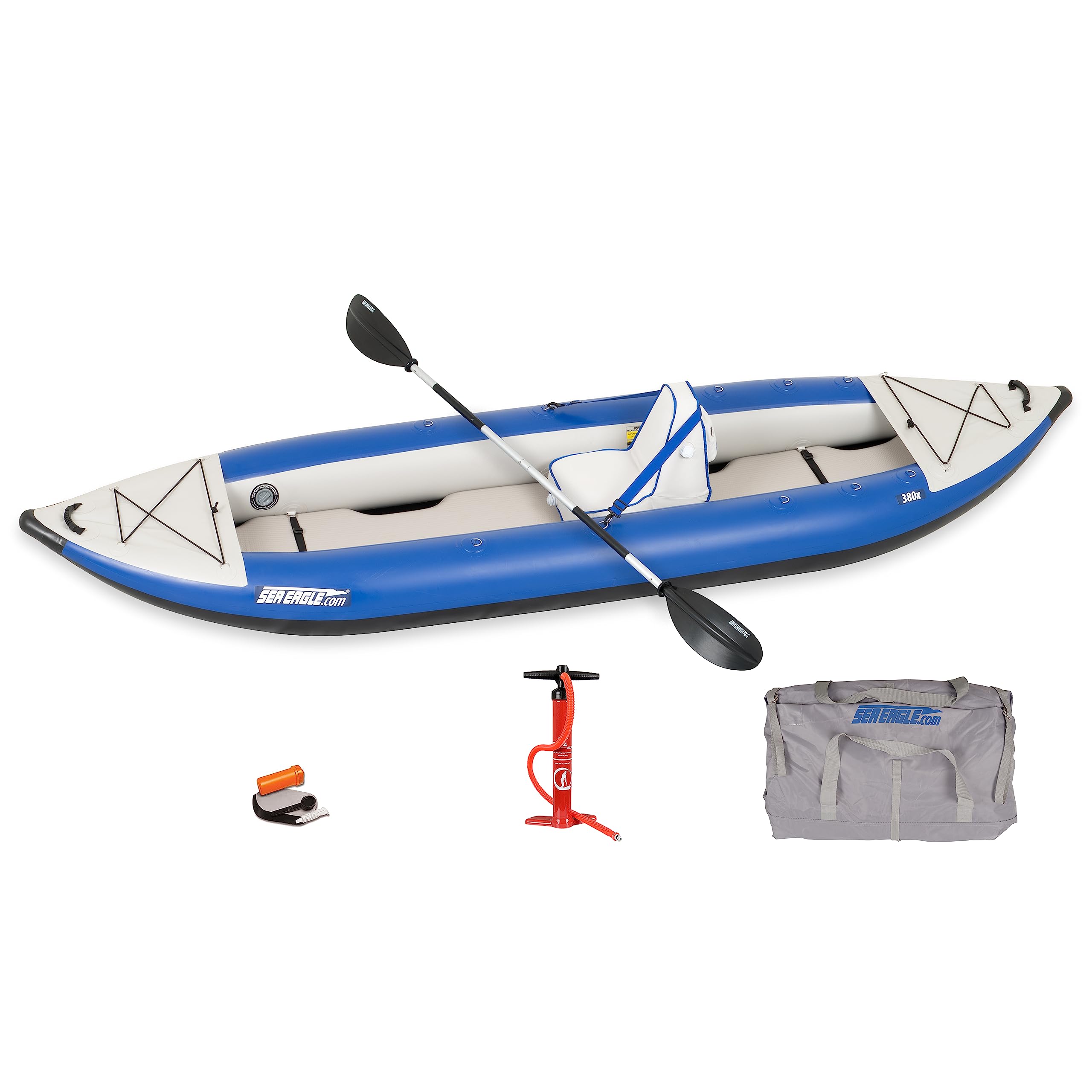 Sea Eagle 380X 12’6″ Explorer Inflatable Kayak – Self-Bailing, Drop-Stitch Floor, Removable Skeg, Whitewater & Touring - Image 3