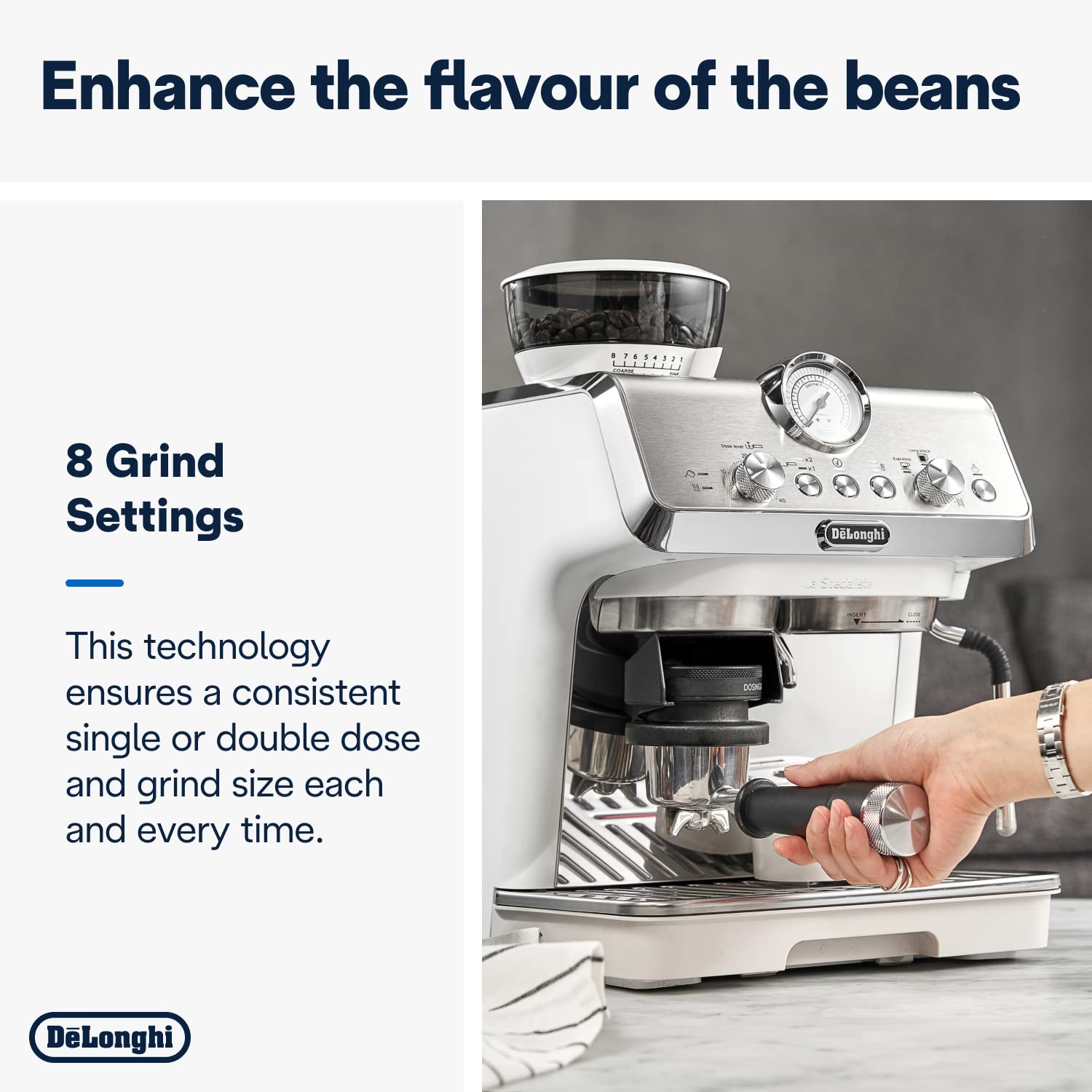 De’Longhi La Specialista Metal EC9155.MB – Barista-Style Pump Espresso & Cappuccino Machine with Sensor Grinder, 1450 W, Metal Black - Image 16