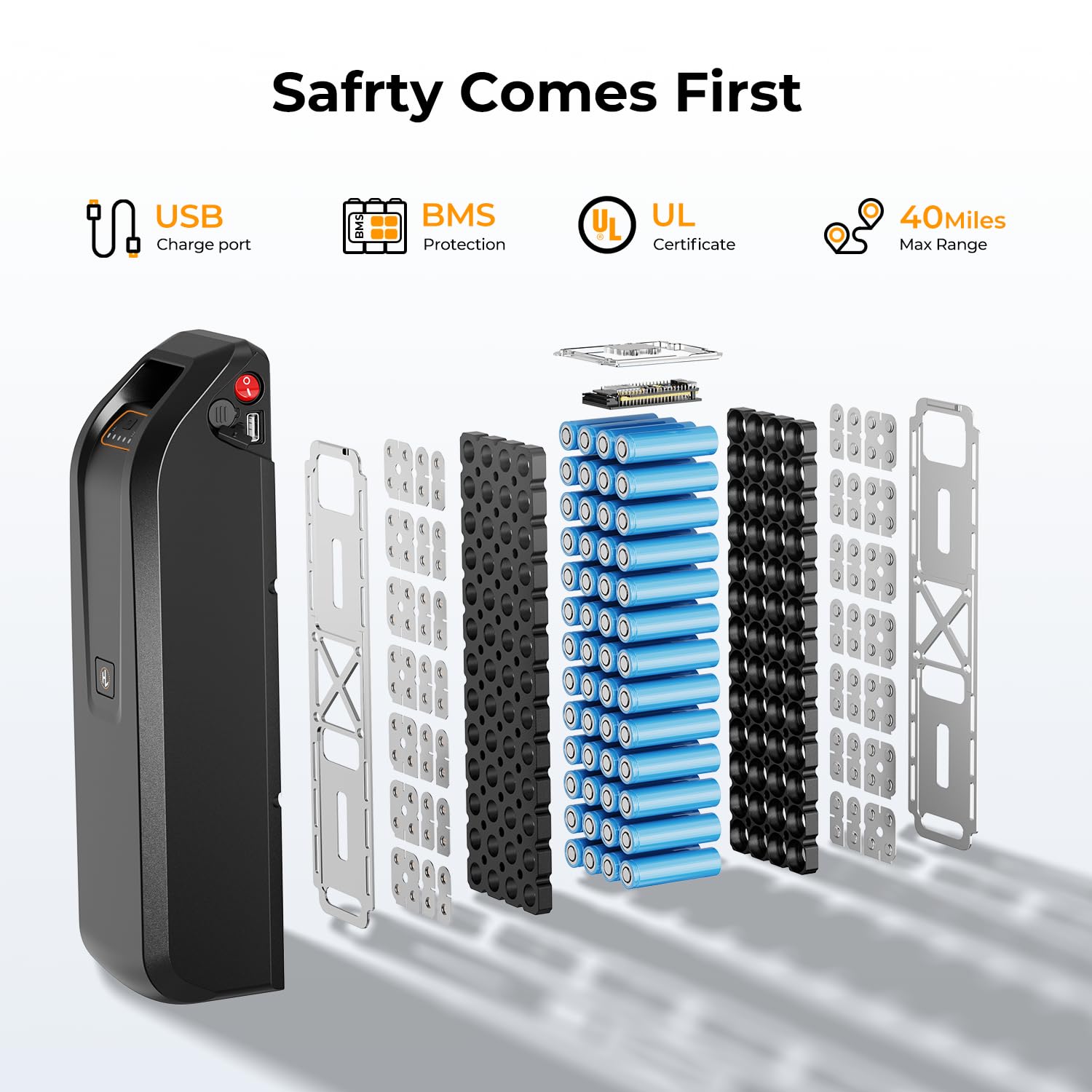 Jasion EB5 26″ / 66 cm Electric Bike – 350 W Motor, Removable 36 V Battery, 40 mi / 64 km Range - Image 21