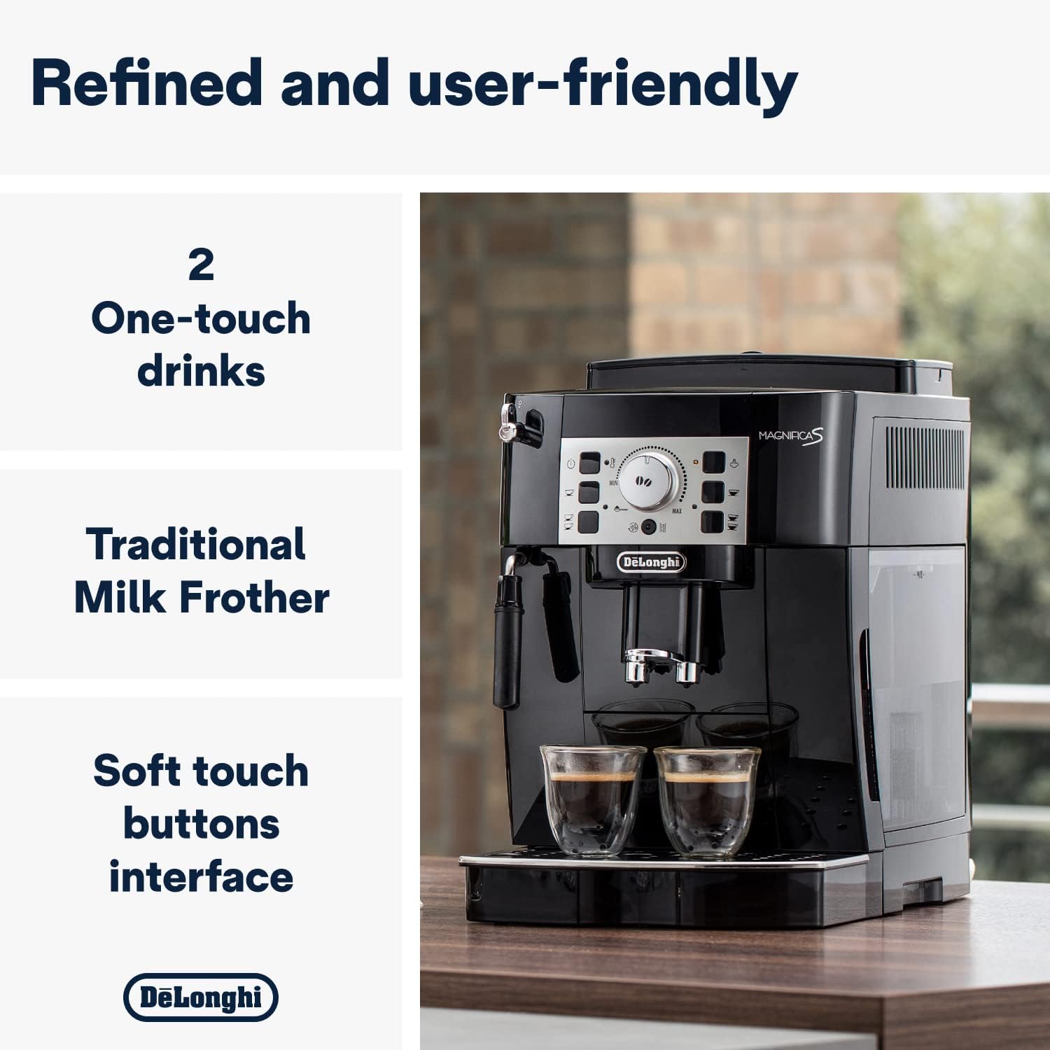 De'Longhi Magnifica S Automatic Bean-to-Cup Coffee Machine – ECAM22.110.B - Image 2