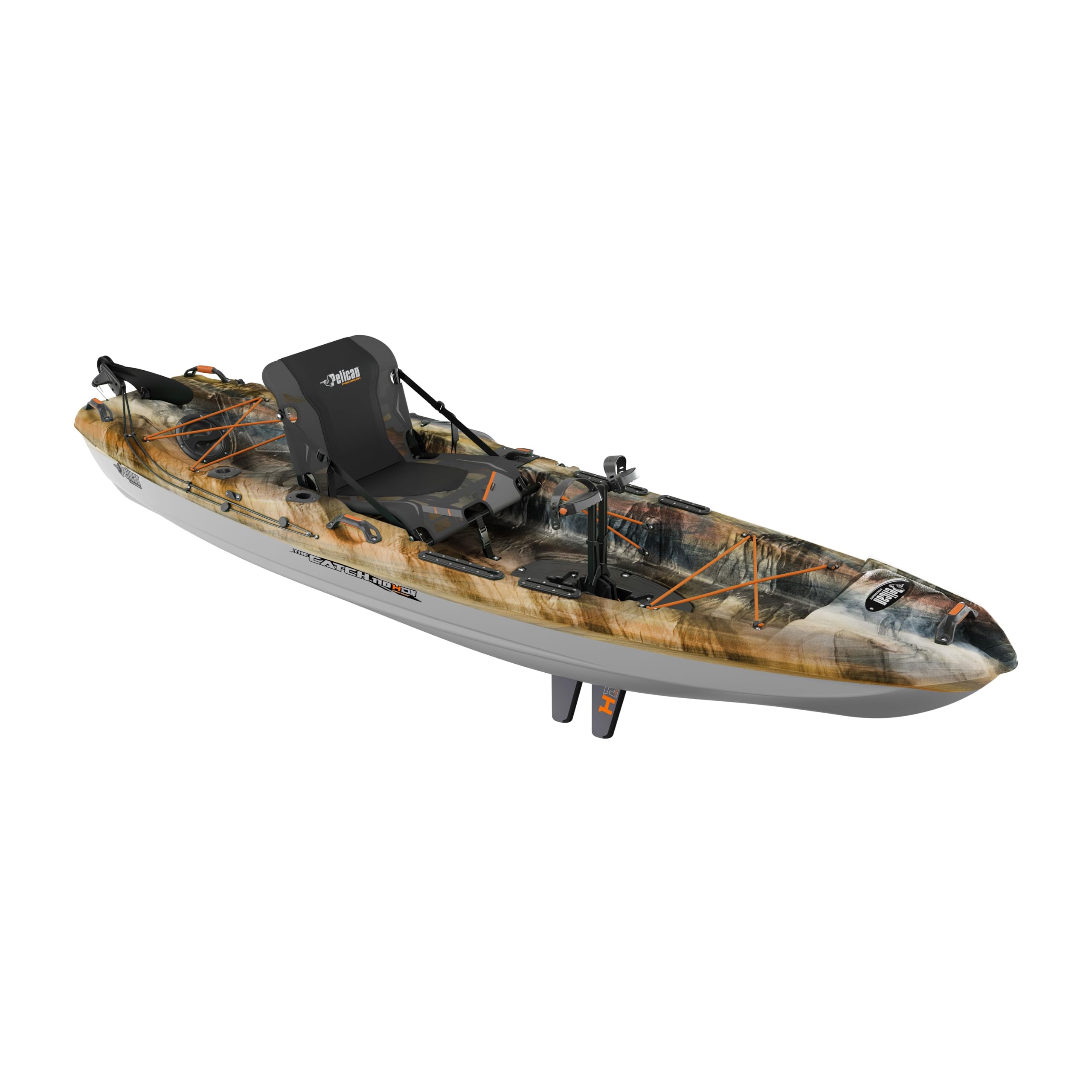 Pelican Catch 130 HDII Premium Angler Sit-On-Top Fishing Kayak – HyDryve II Pedal Drive & ErgoCast G2 Seat (Sandstone) - Image 2