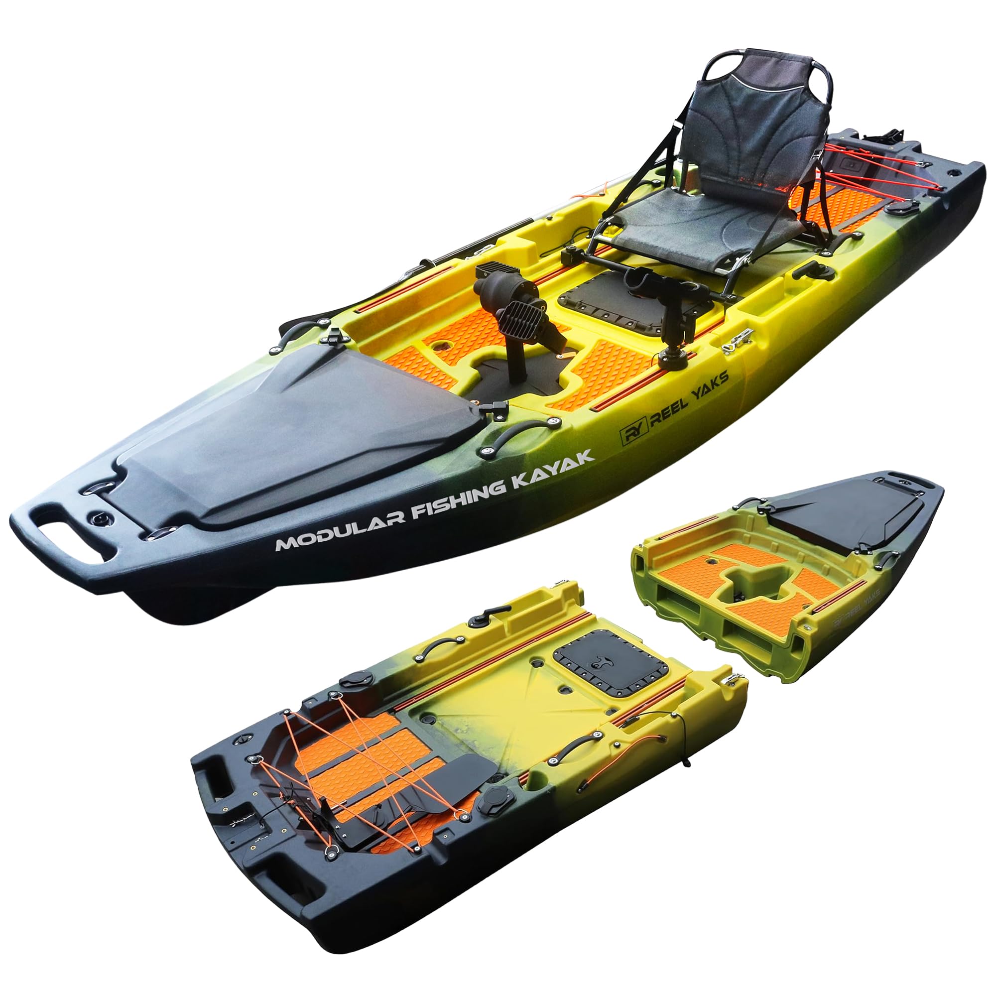 Rocket Modular Fishing Kayak – 9.8 ft Sit-On-Top, Fin & Propeller Drive, 495 lb Capacity, Lightweight & Portable - Image 2