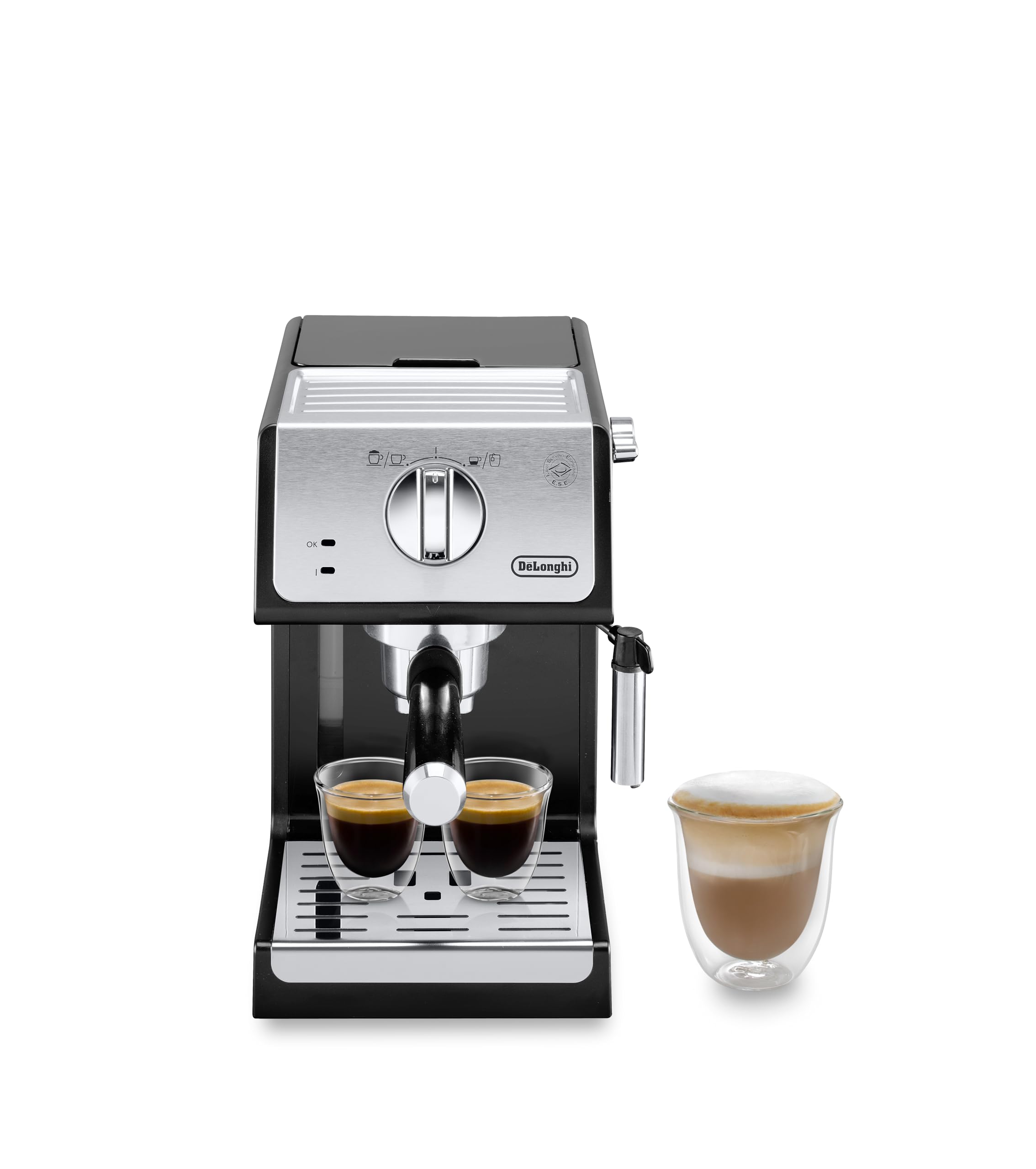 De’Longhi ECP35.31 Barista Pump Espresso Machine – Traditional Coffee & Cappuccino Maker with Adjustable Milk Frother, 1 L Water Tank (Black) - Image 2