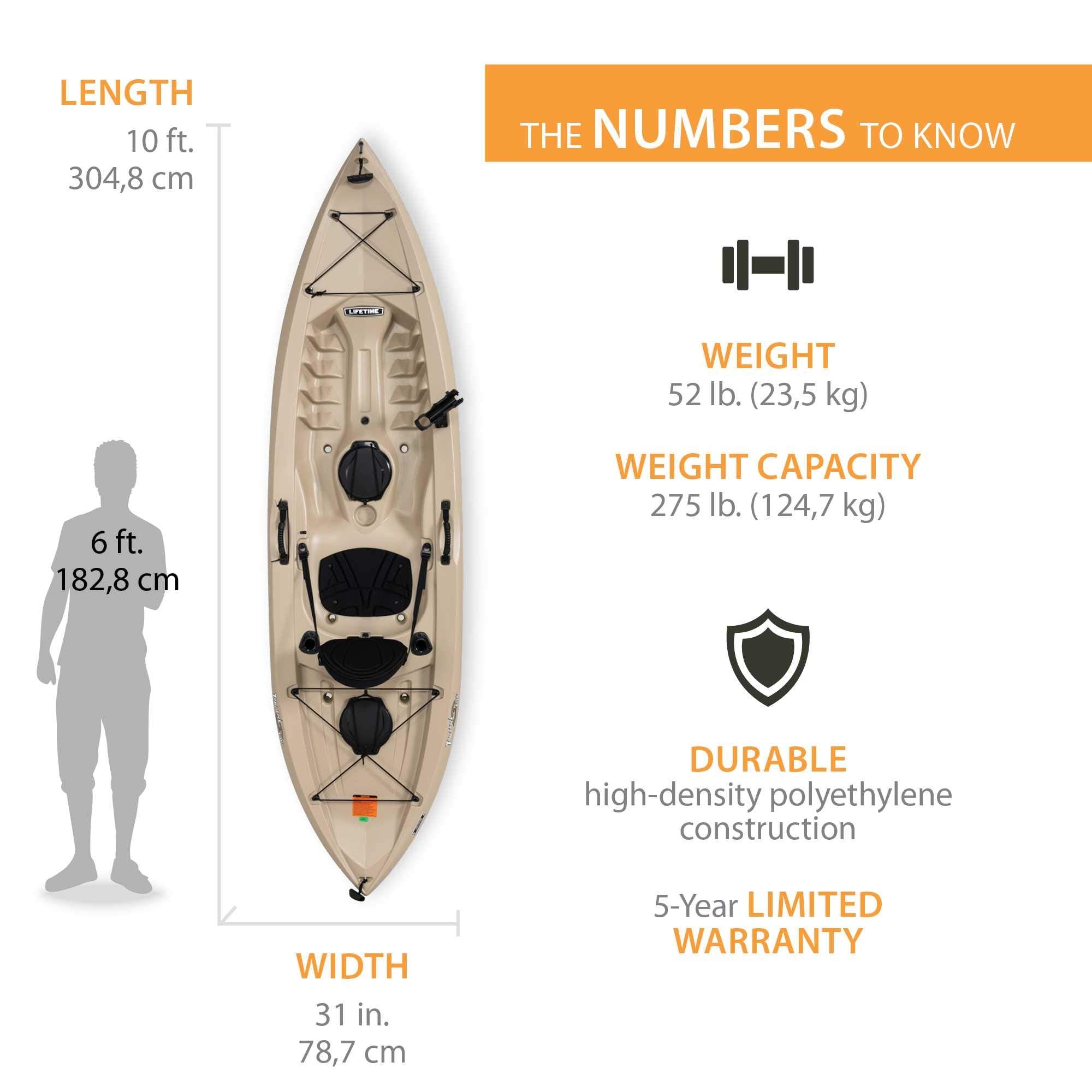 Lifetime Tamarack Angler 100 10′ Sit-On-Top Fishing Kayak – Stable HDPE Hull, Adjustable Seat & Rod Holders - Image 27