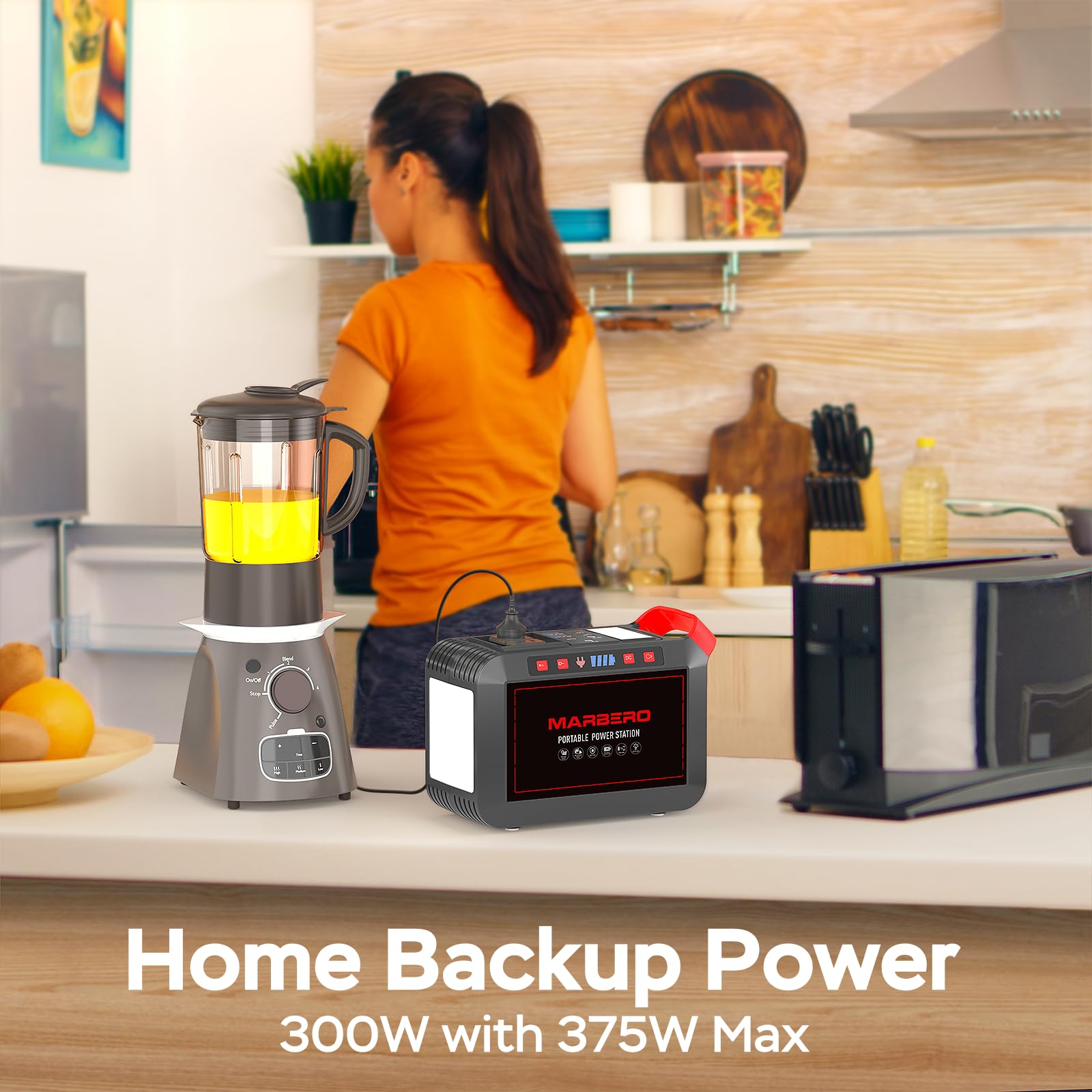 MARBERO M82 Portable Power Station – 88Wh/24000mAh Lithium Battery | 80W AC Output | Solar Rechargeable Backup Power Bank for Camping, Emergency, RV & Outdoor Use - Image 52