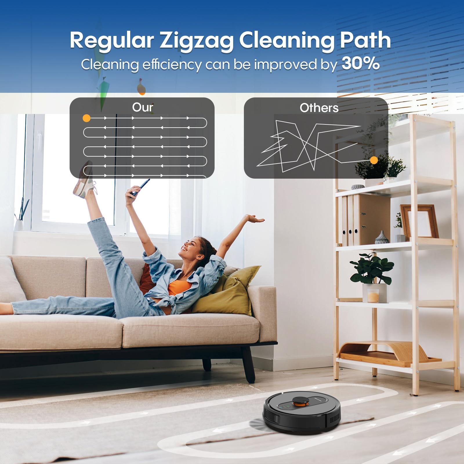 Eitton BL--20 Robot Vacuum and Mop Combo – 5000Pa Suction, LiDAR Navigation, No-Go Zones, Smart Mapping, App/Alexa Control, Self-Charging, Ideal for Pet Hair, Hard Floors & Carpet - Image 14