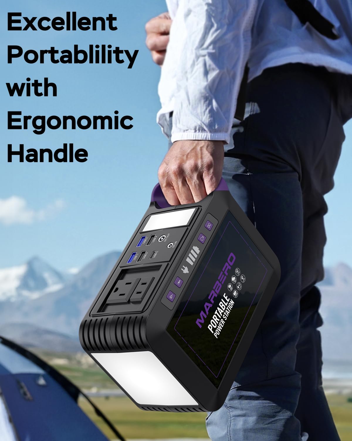 MARBERO M82 Portable Power Station – 88Wh/24000mAh Lithium Battery | 80W AC Output | Solar Rechargeable Backup Power Bank for Camping, Emergency, RV & Outdoor Use - Image 46