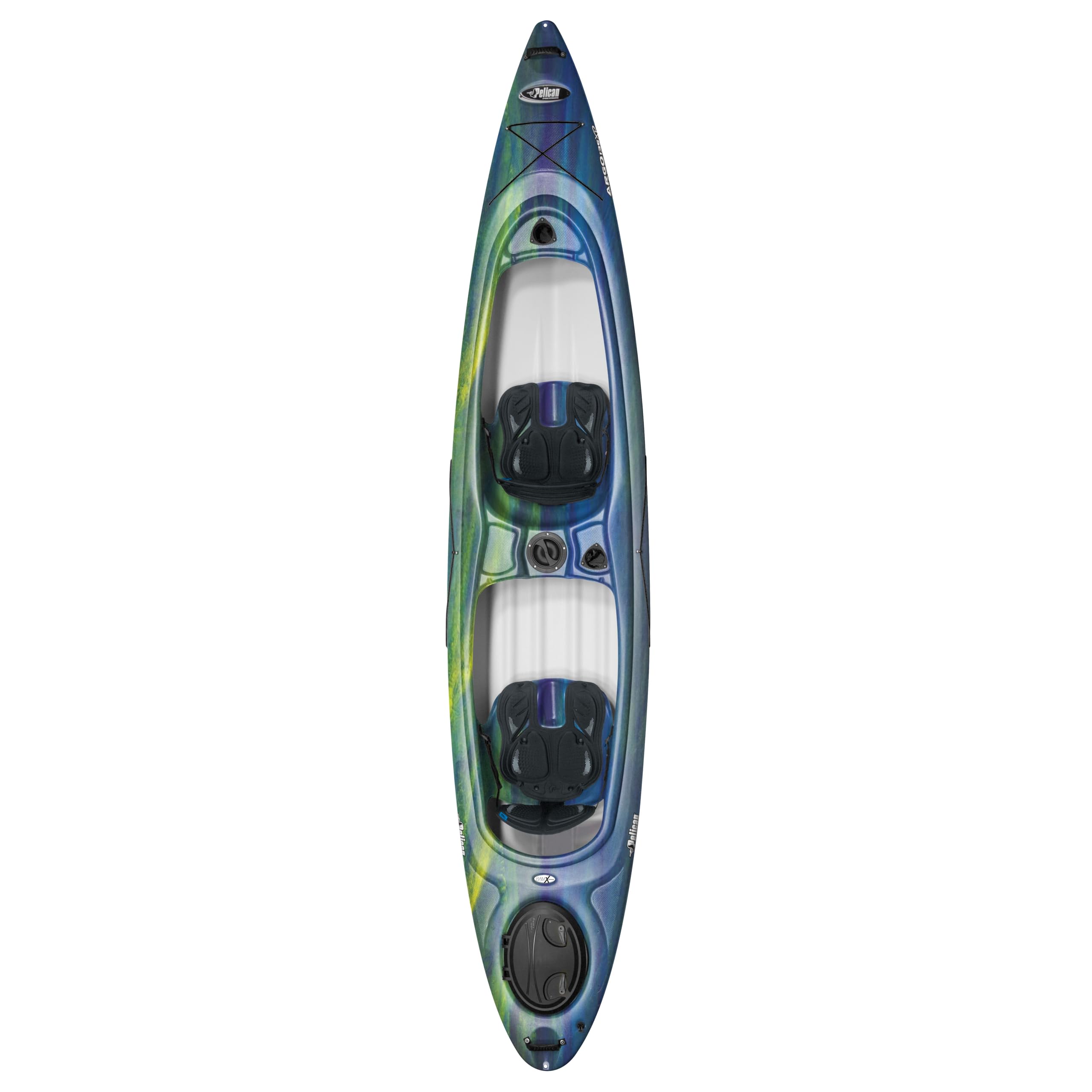 Pelican Argo 136XP 13′ Sit-In Tandem Kayak – Lightweight Ram-X™ Hull & ERGOFIT™ Seating (Cloud) - Image 2