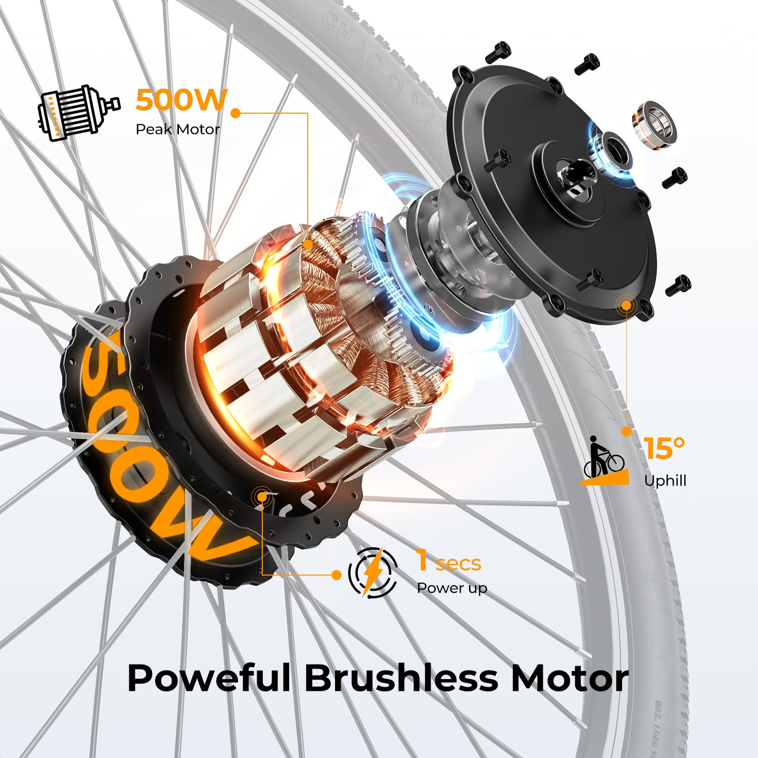 Jasion EB5 26″ / 66 cm Electric Bike – 350 W Motor, Removable 36 V Battery, 40 mi / 64 km Range - Image 15