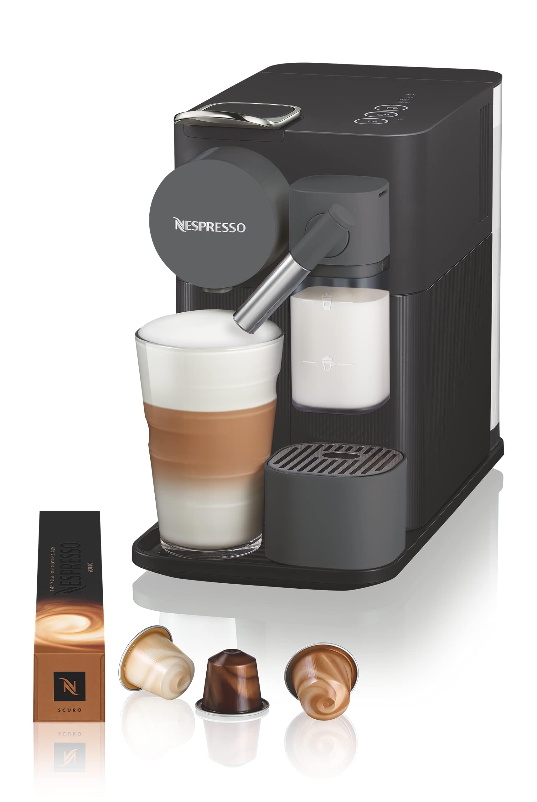 De’Longhi Lattissima One Evo EN510.B – Single-Serve Capsule Coffee Machine with Fresh Milk System, 19-Bar Pump & 3 One-Touch Recipes (Black)