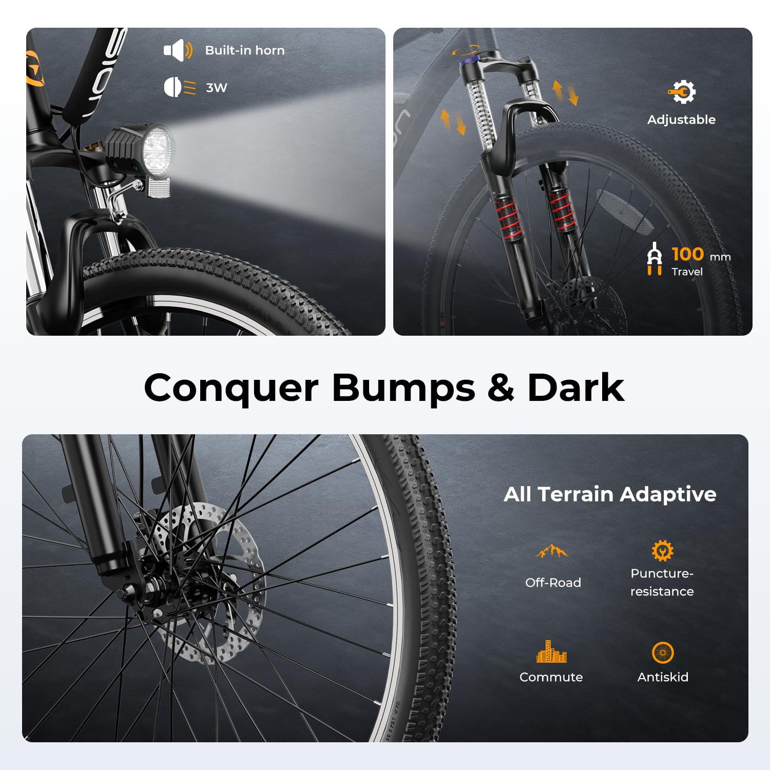 Jasion EB5 26″ / 66 cm Electric Bike – 350 W Motor, Removable 36 V Battery, 40 mi / 64 km Range - Image 41