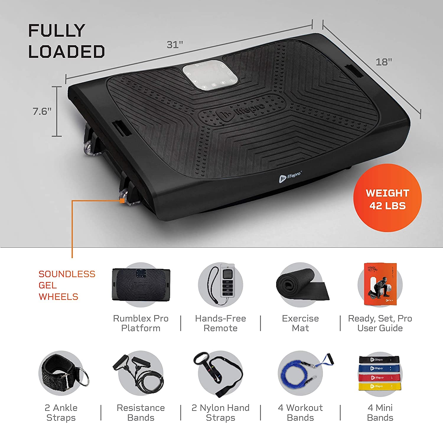 LifePro 4D Vibration Plate Machine – 150 kg Capacity, Silent Triple-Motor 4D Motion for Circulation, Lymphatic Drainage & Body Toning - Image 25