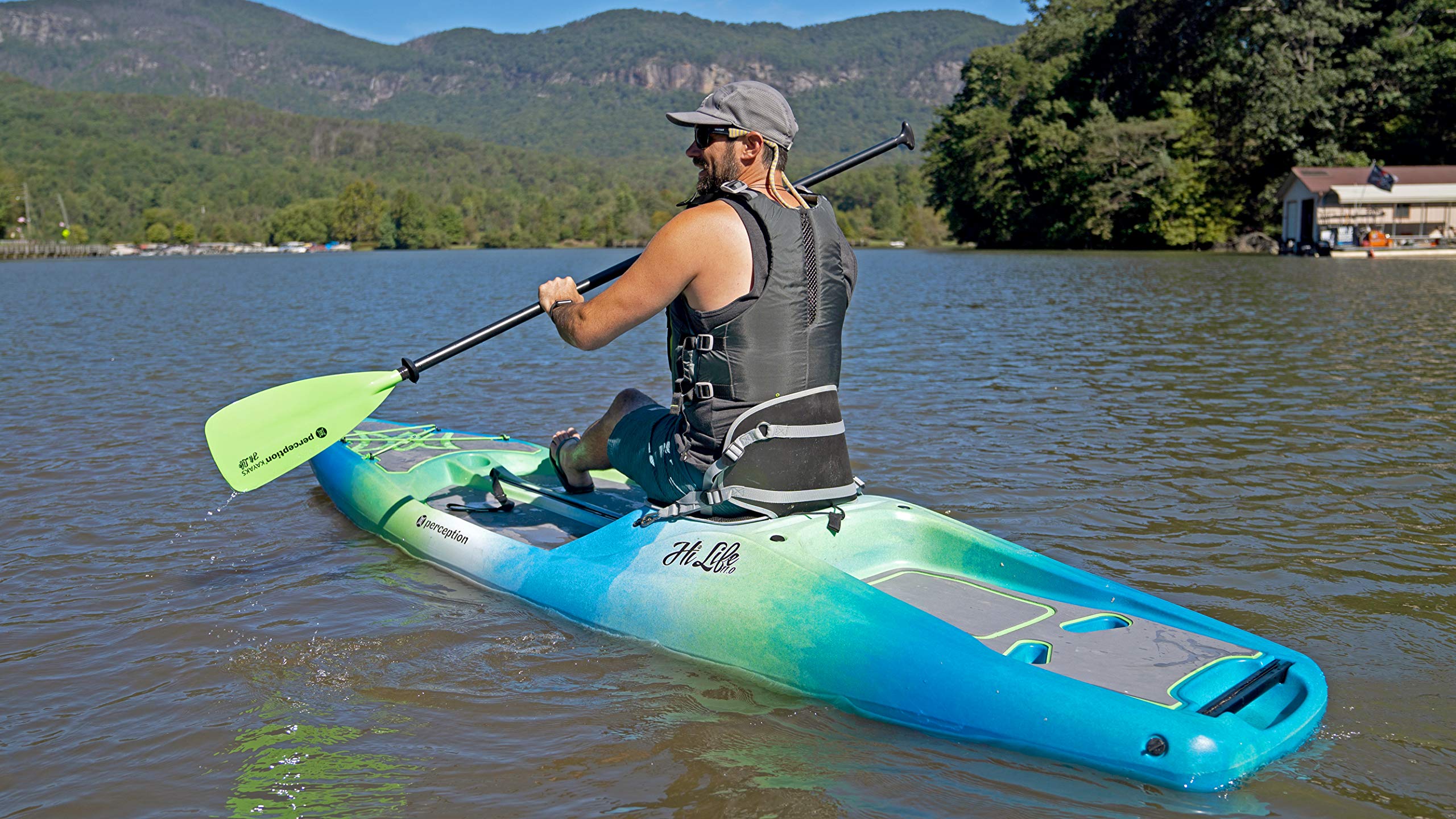 Perception Hi Life 11 Sit-On-Top Hybrid SUP Kayak – Elevated Seat, Built-In Cooler & Gear Tracks (Mystic) - Image 15
