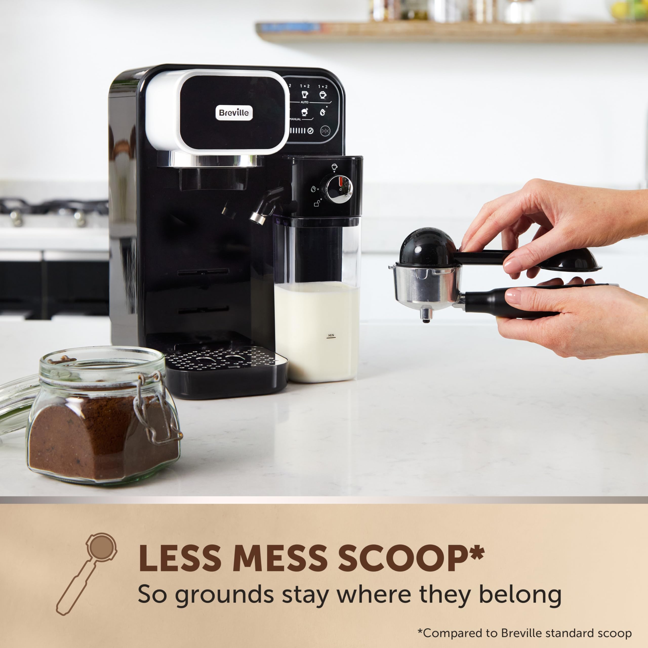 Breville One-Touch CoffeeHouse Espresso, Cappuccino & Latte Maker – VCF107 - Image 7