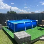 Intex 9.8ft x 6.6ft x 29.5in (300cm x 201cm x 75cm) Rectangular Above Ground Pool with Metal Frame & Flow Control Valve – Easy Setup Family Backyard Pool – 4,500L Capacity – Blue photo review