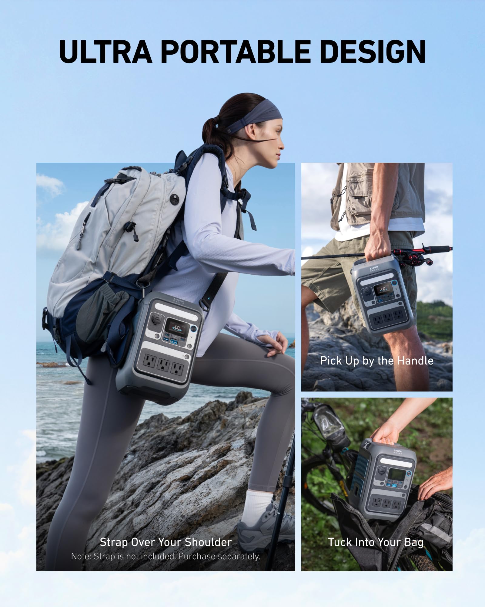 Anker SOLIX C300 Portable Power Station – 288 Wh LiFePO₄, 300 W (600 W Surge), 140 W Two-Way Fast Charge, 8-Port Solar Generator for Camping & Emergencies - Image 9