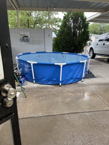 Intex 28211EH Metal Frame Pool Set – 12ft (3.66m) x 30in (76cm) Round Above Ground Swimming Pool with 530 GPH Pump – 1,718 Gallon (6,504L) Capacity – 3-Ply Puncture-Resistant PVC – Rust-Resistant Frame photo review