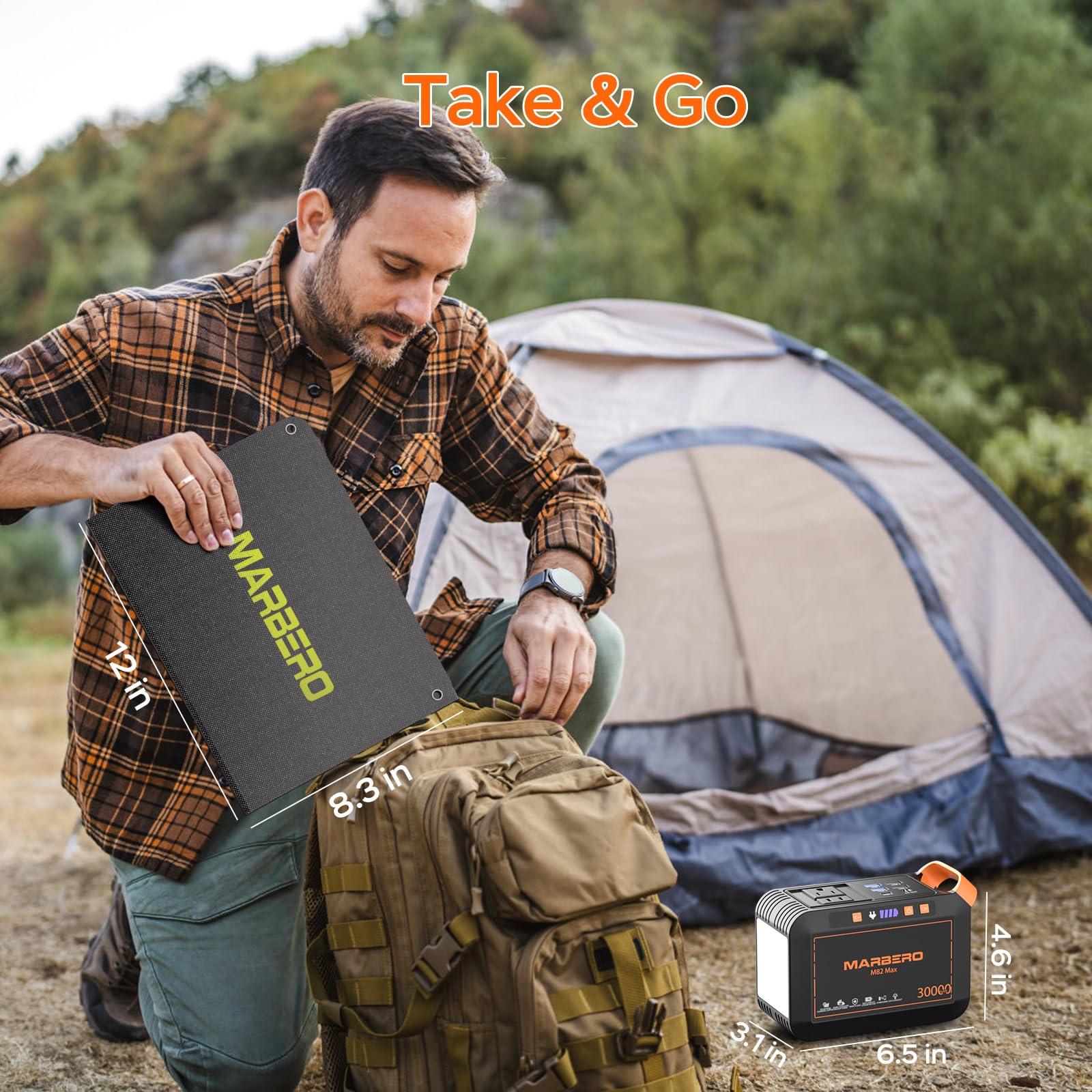 MARBERO M82 Portable Power Station – 88Wh/24000mAh Lithium Battery | 80W AC Output | Solar Rechargeable Backup Power Bank for Camping, Emergency, RV & Outdoor Use - Image 26