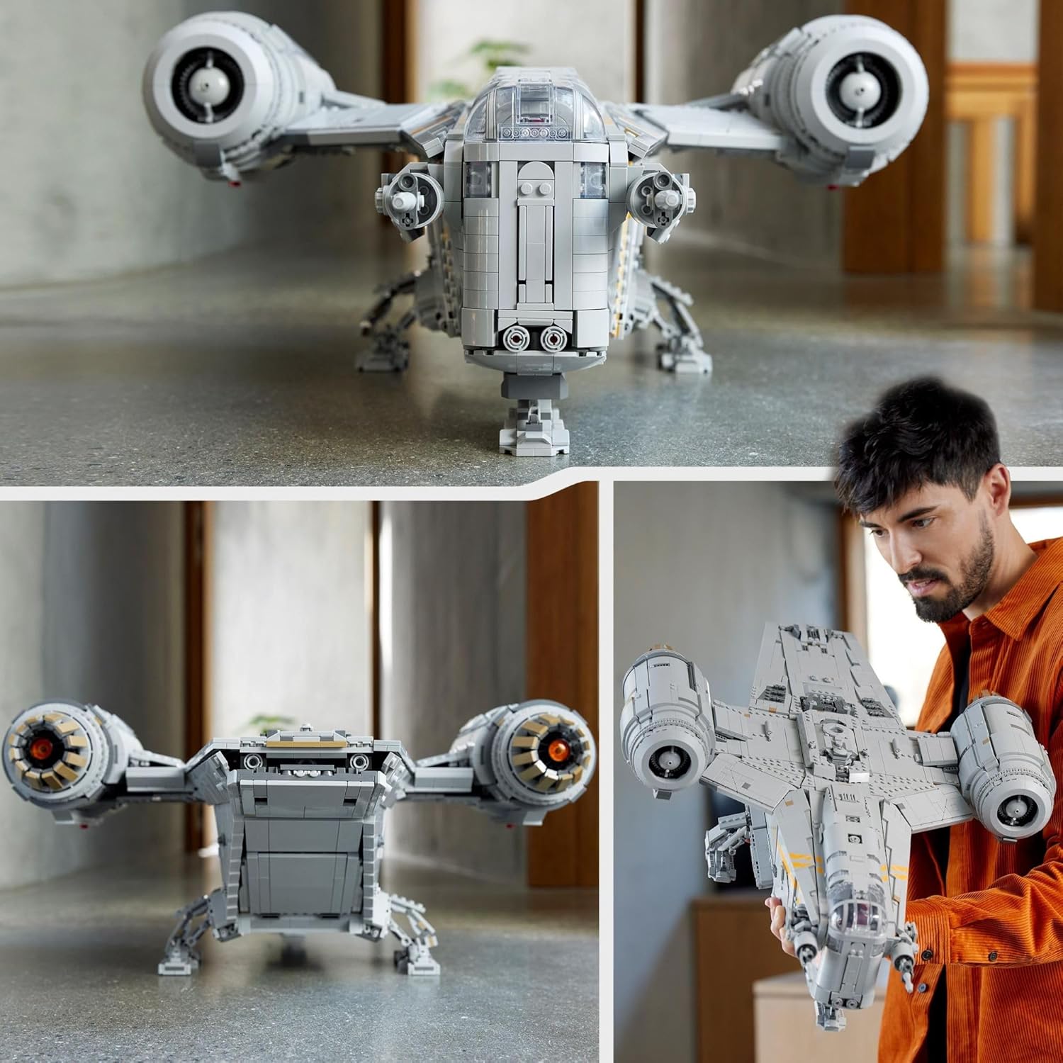 LEGO Star Wars UCS Razor Crest 75331 Ultimate Collectors Series Starship Model, Large Mandalorian Display Set for Adults, Includes Minifigures and Grogu - Image 4