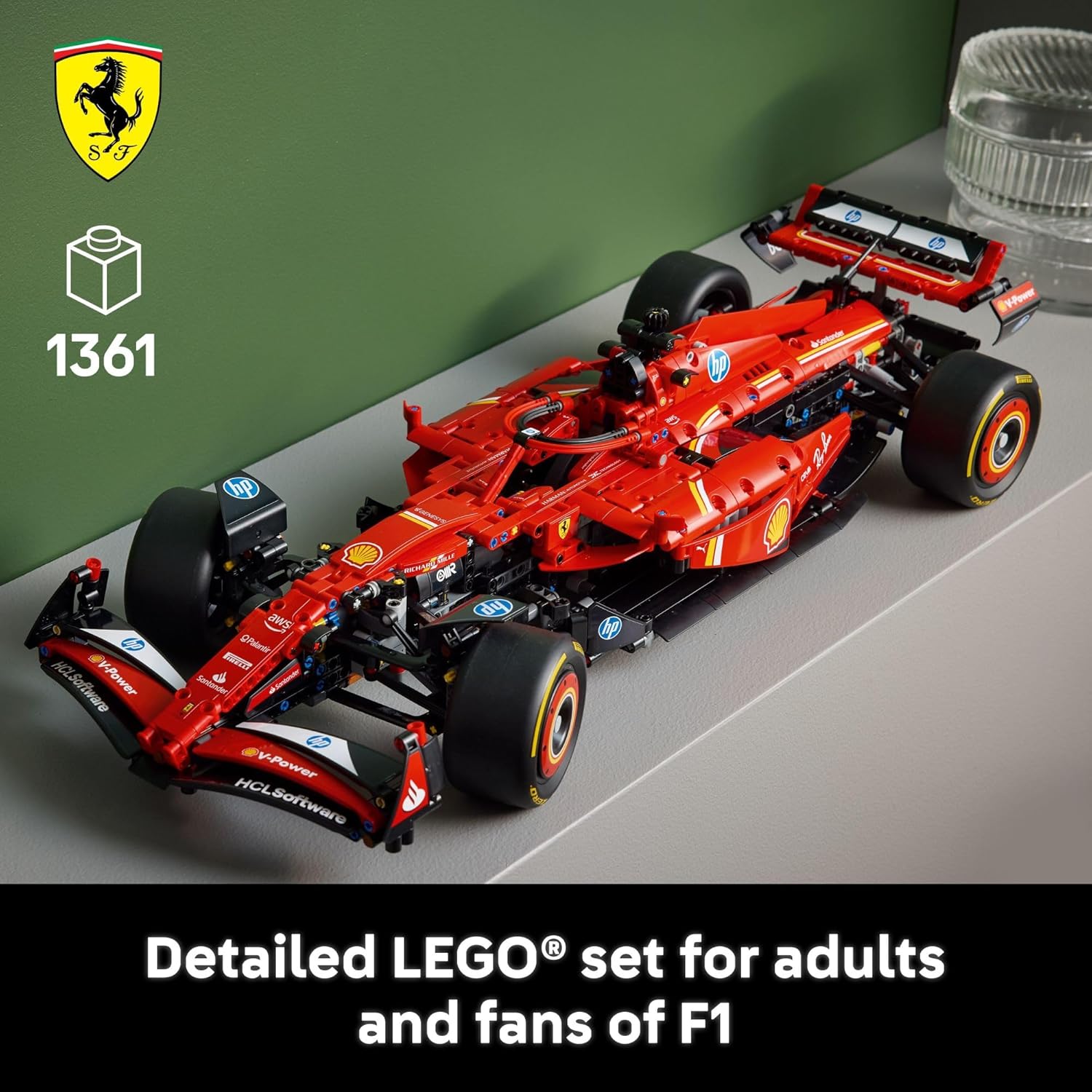 LEGO Technic Ferrari SF-24 F1 Car Model Kit 42207 – 1:8 Scale Buildable Set for Adults with V6 Engine, Gearbox & Adjustable Spoiler – Collectible F1 Display Gift for Racing Fans – 1,362 Pieces - Image 2