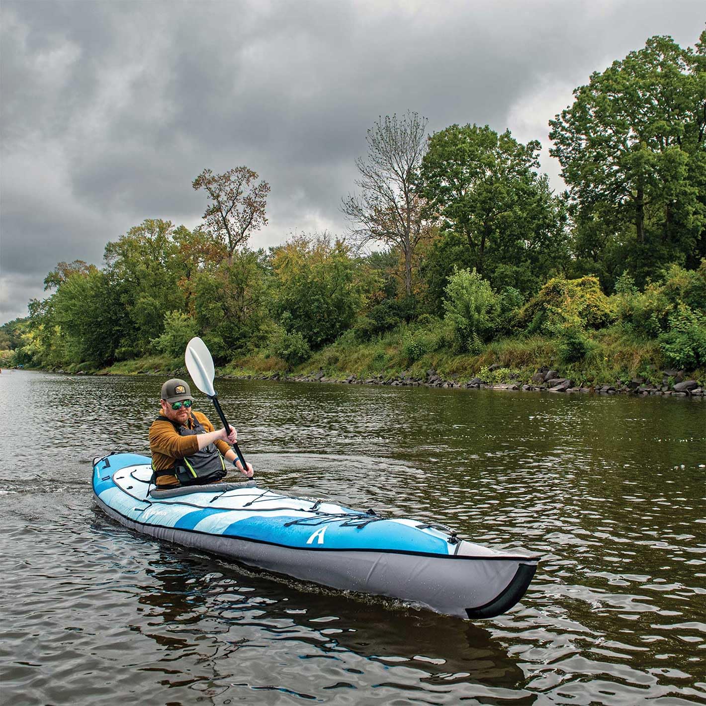 Advanced Elements AdvancedFrame® Convertible Elite 15′ Inflatable Kayak – Solo/Tandem, Rib-Frame & Drop-Stitch Performance - Image 12