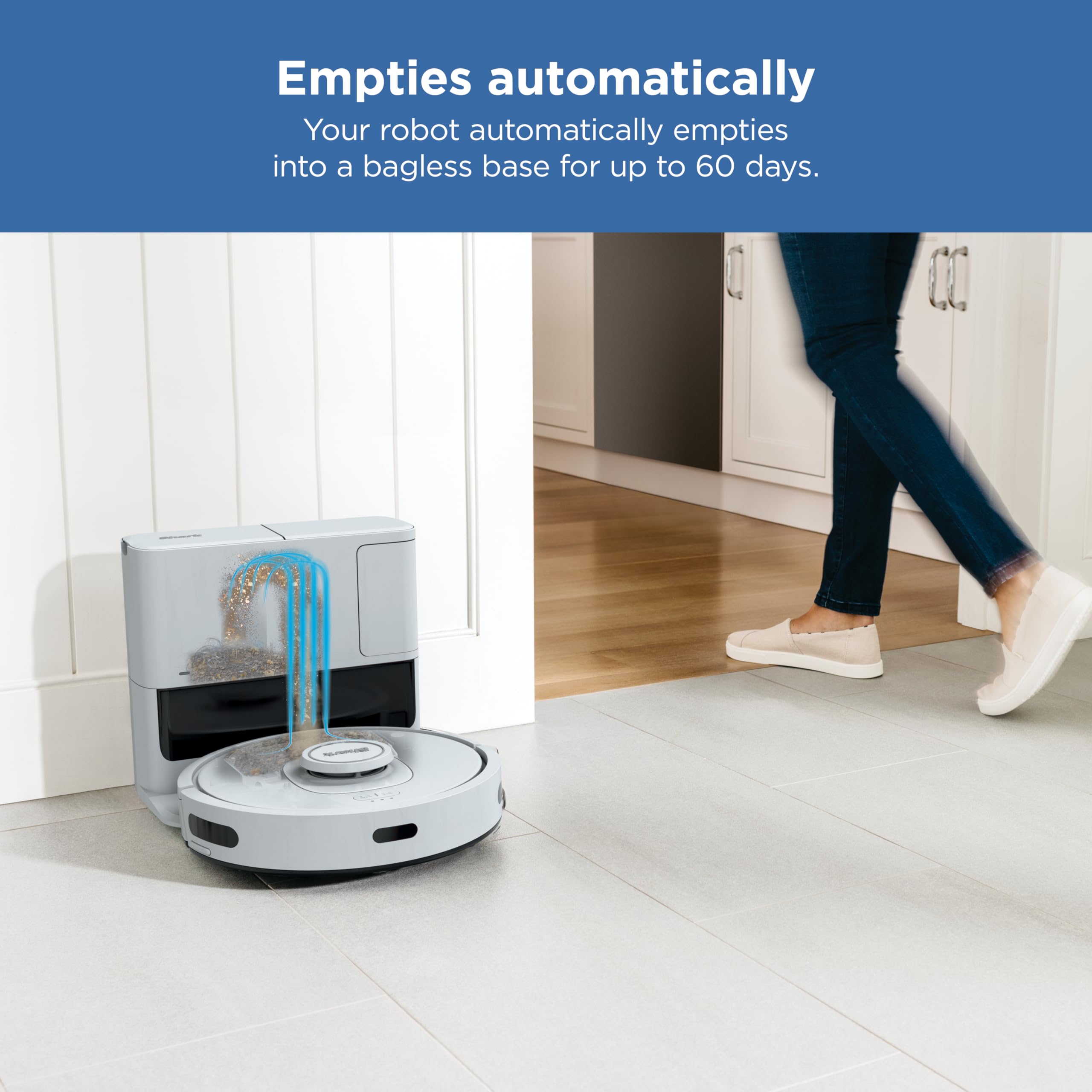 Shark AV2501S AI Ultra Robot Vacuum with HEPA Self-Empty Base, Matrix Clean Navigation, 30-Day Bagless Capacity, Smart Mapping, Voice/App Control, Perfect for Pet Hair & All Floors, Dark Grey - Image 28