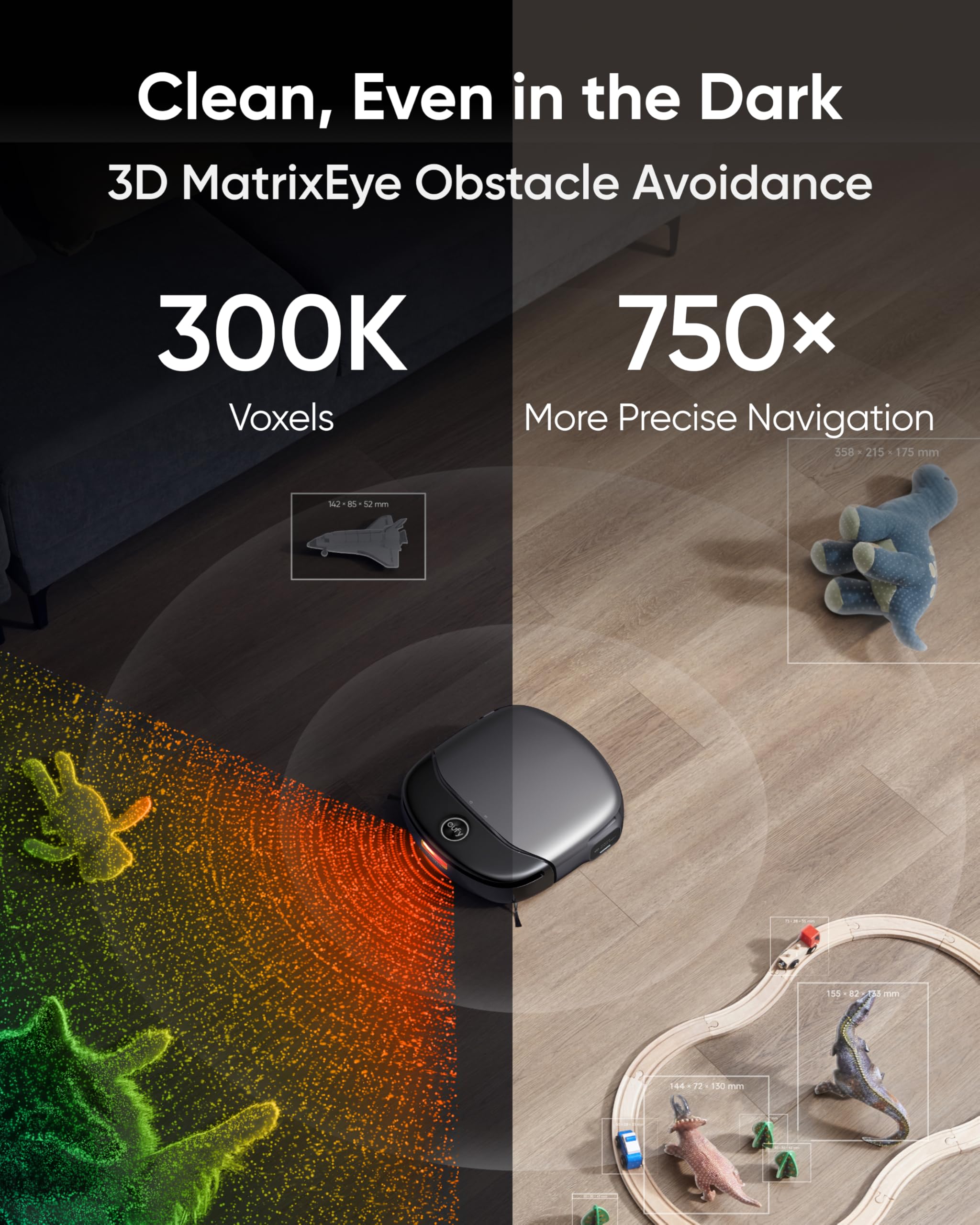 eufy Omni S1 Pro Robot Vacuum and Mop, 8000Pa Suction, Self-Emptying & Mop Washing, HydroJet Ozone Cleaning, Smart Obstacle Avoidance, All-in-One Station - Image 5