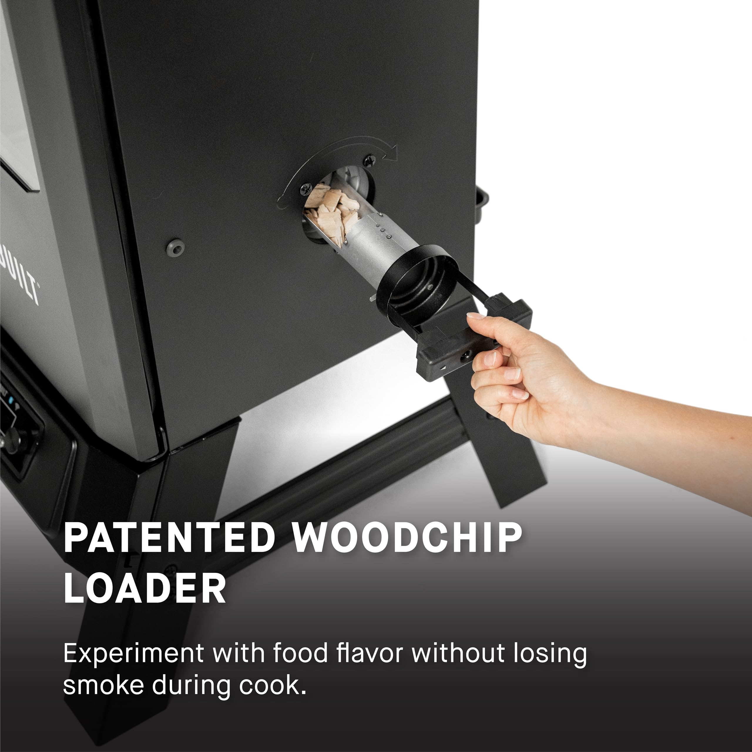 Masterbuilt 30-Inch Digital Electric Vertical Smoker – 710 Sq In Cooking Area, Side Wood Chip Loader, Digital Controls, Chrome Racks & Leg Kit – Model MB20070421, Black - Image 6