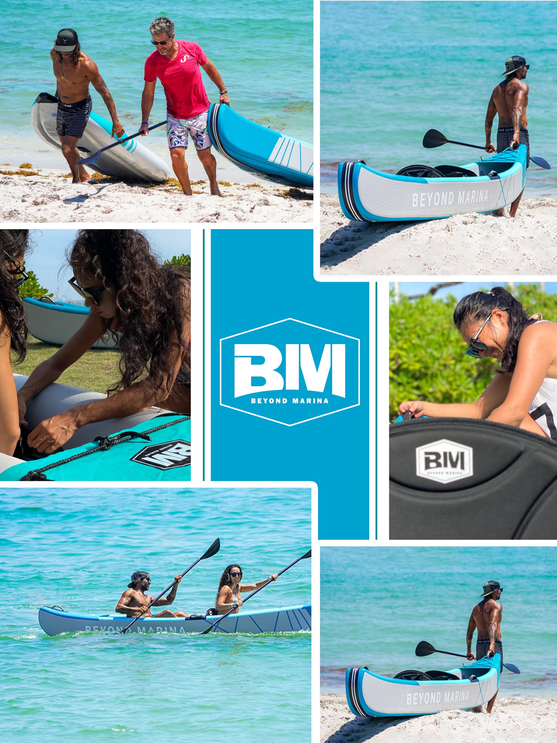 BEYOND MARINA Explorer Tandem Inflatable Kayak – Full Drop Stitch 2-Person Kayak with Paddles, Seats & Pump - Image 13