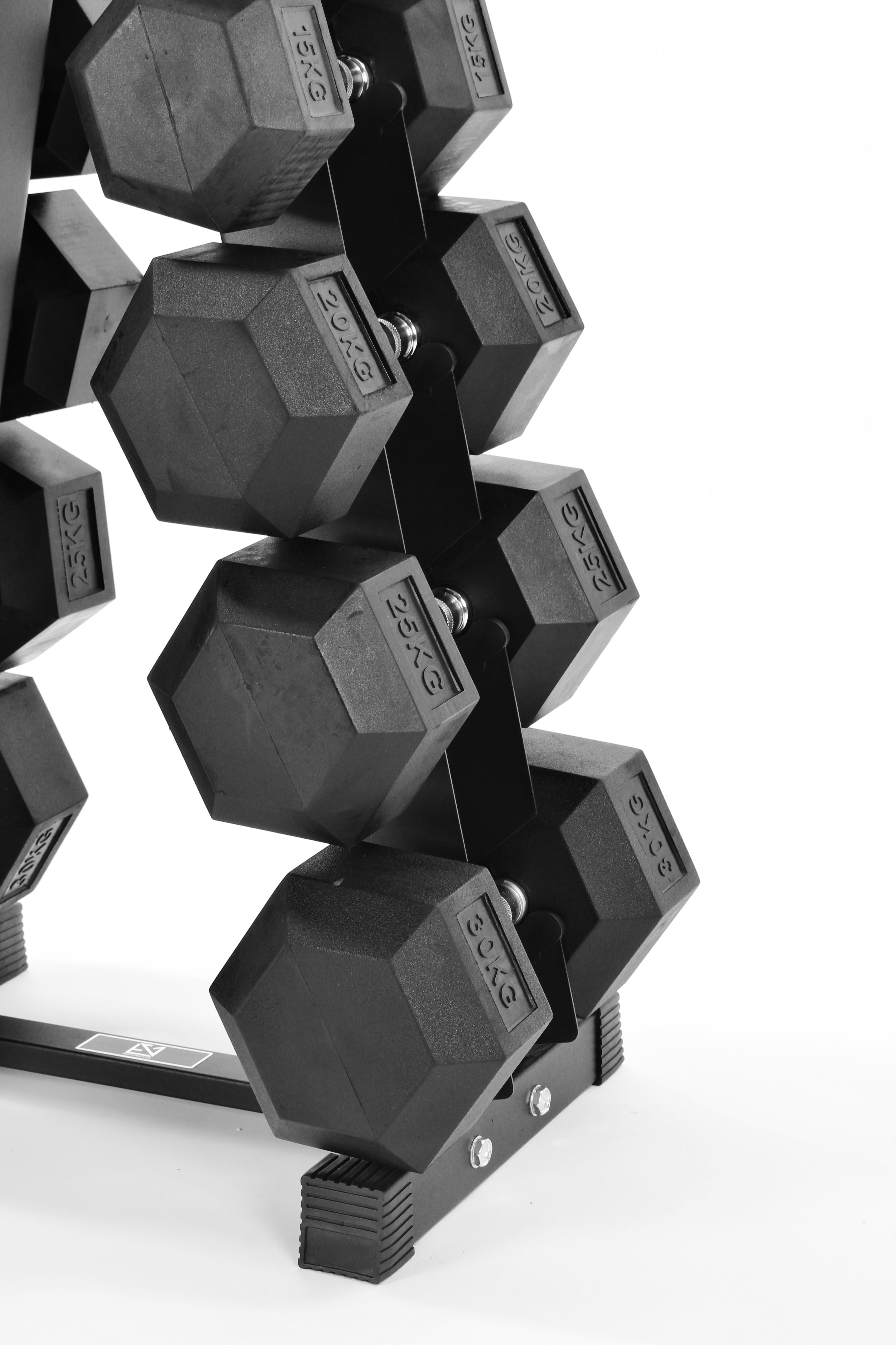 5kg-30kg Hex Dumbbell Set & 6-Tier Rack - Image 8