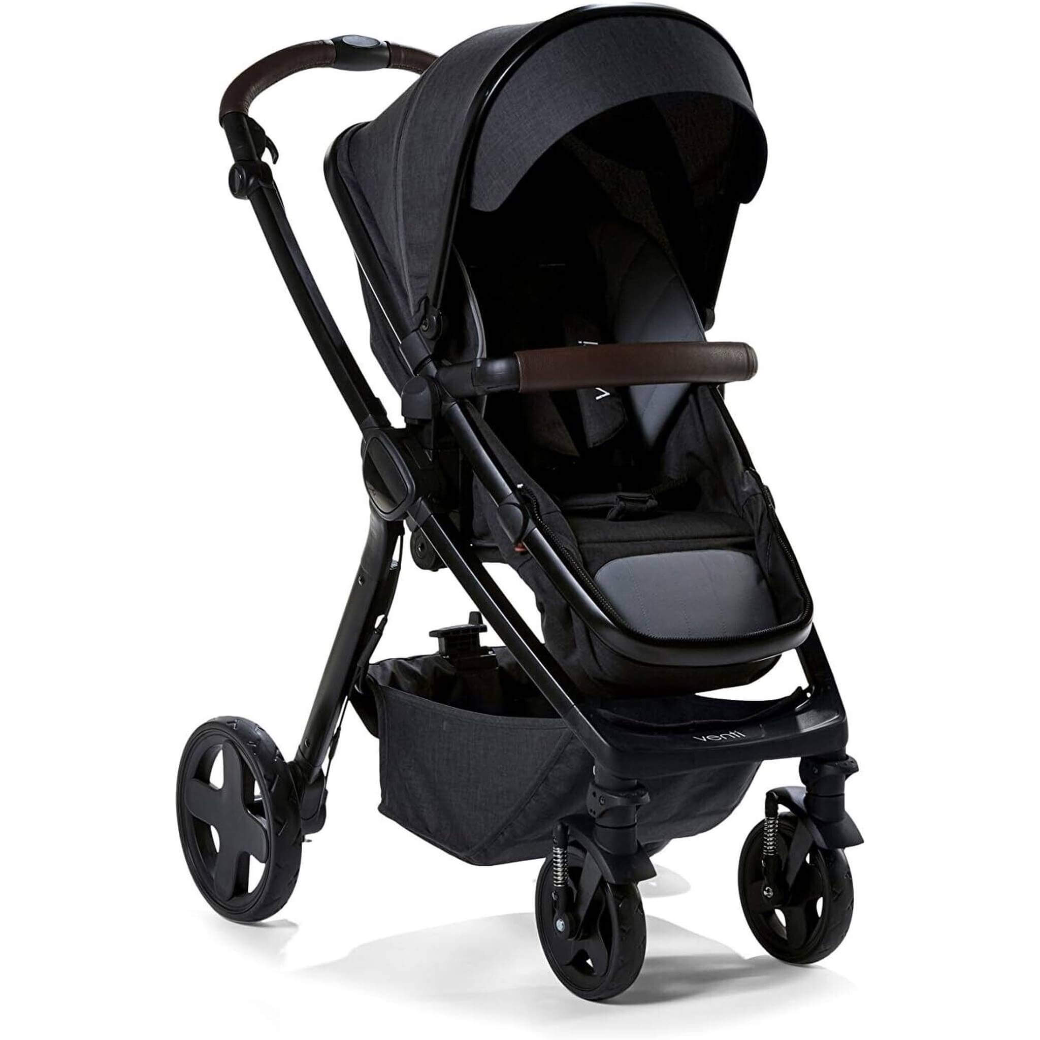 Baby Elegance Venti 2 in 1 Pushchair Stroller Carrycot Travel System- Black