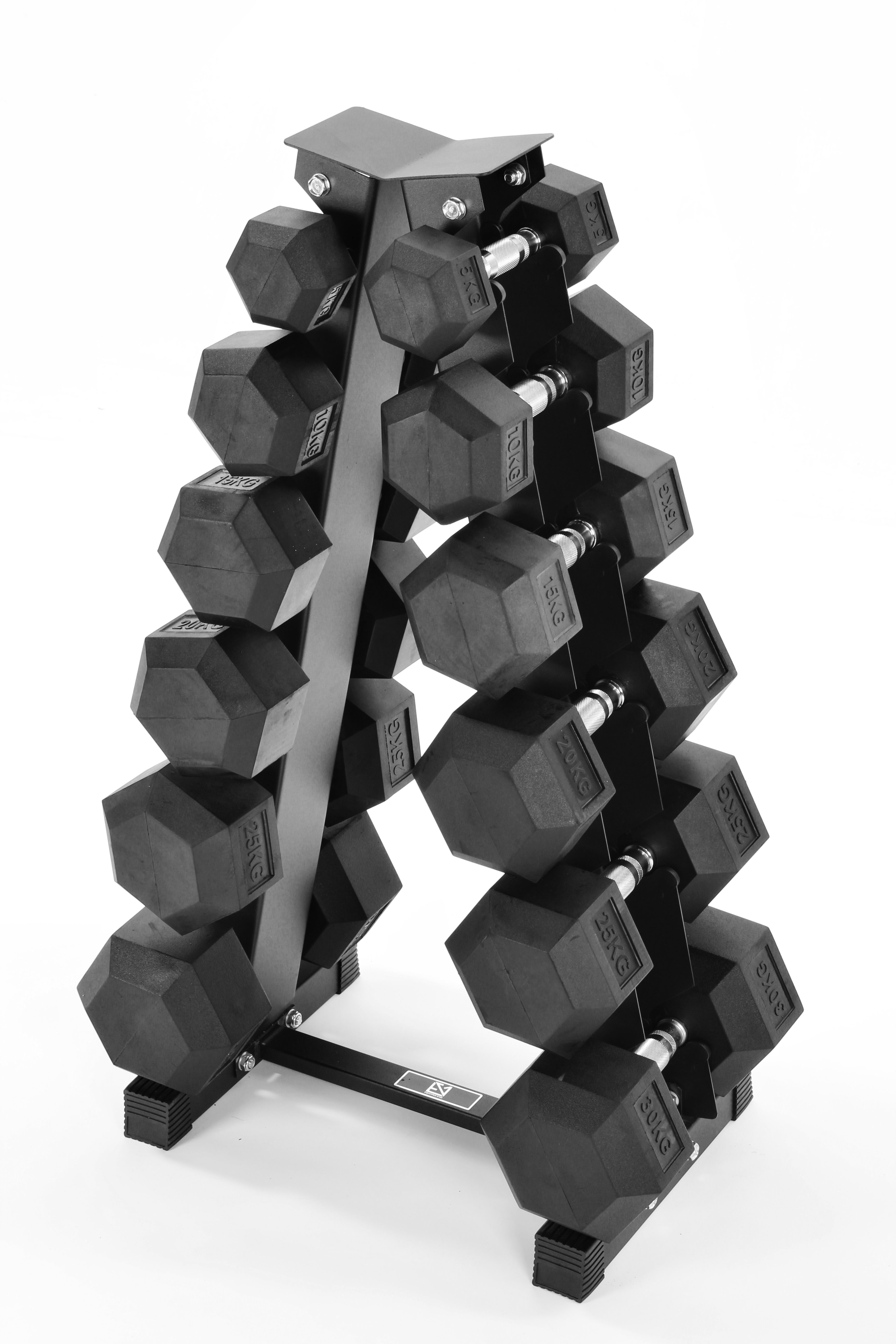5kg-30kg Hex Dumbbell Set & 6-Tier Rack - Image 3