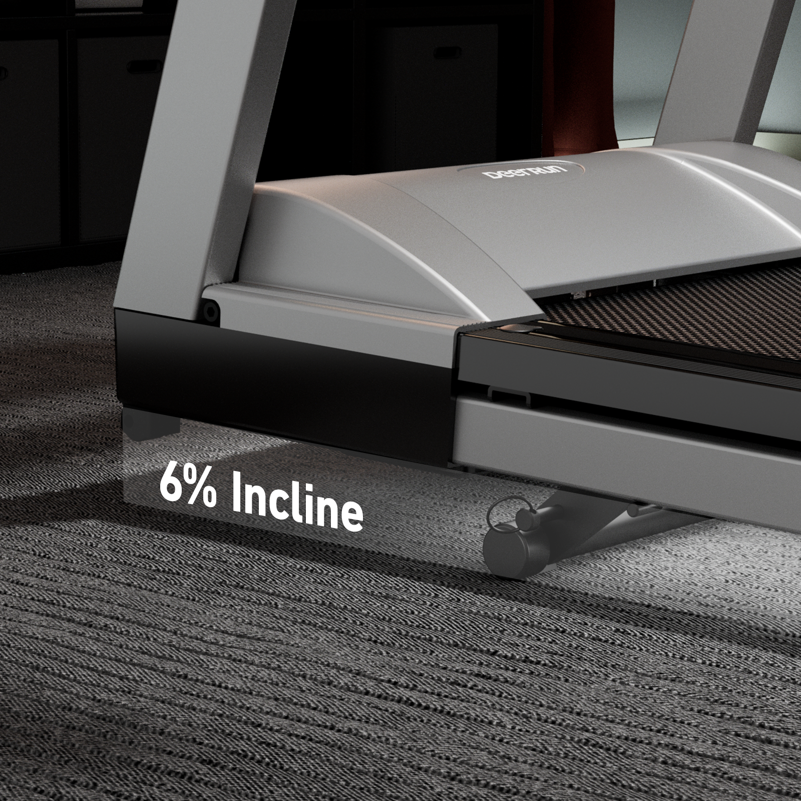 DeerRun A1 Pro Folding Smart Treadmill with 6% Incline - 16 KPH, 158 Kg Capacity