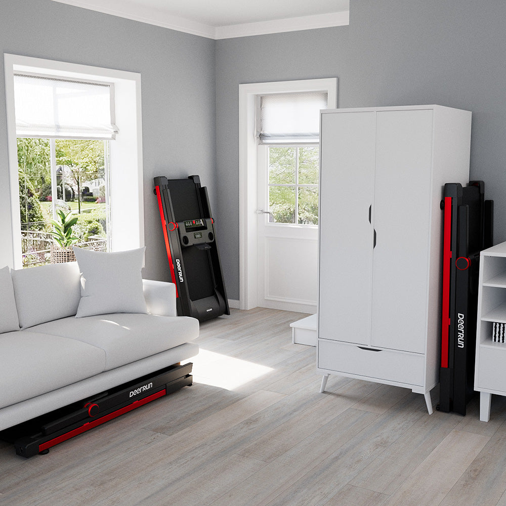 DeerRun A1 Pro Folding Smart Treadmill with 6% Incline - 16 KPH, 158 Kg Capacity