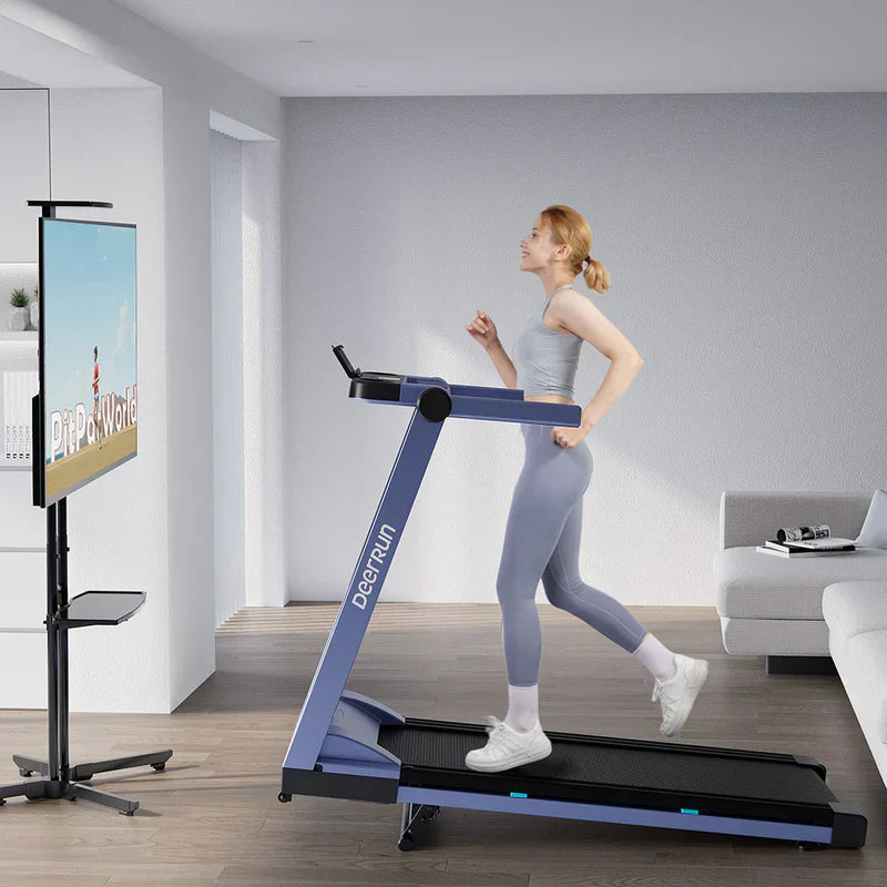 DeerRun A1 Pro Folding Smart Treadmill with 6% Incline - 16 KPH, 158 Kg Capacity